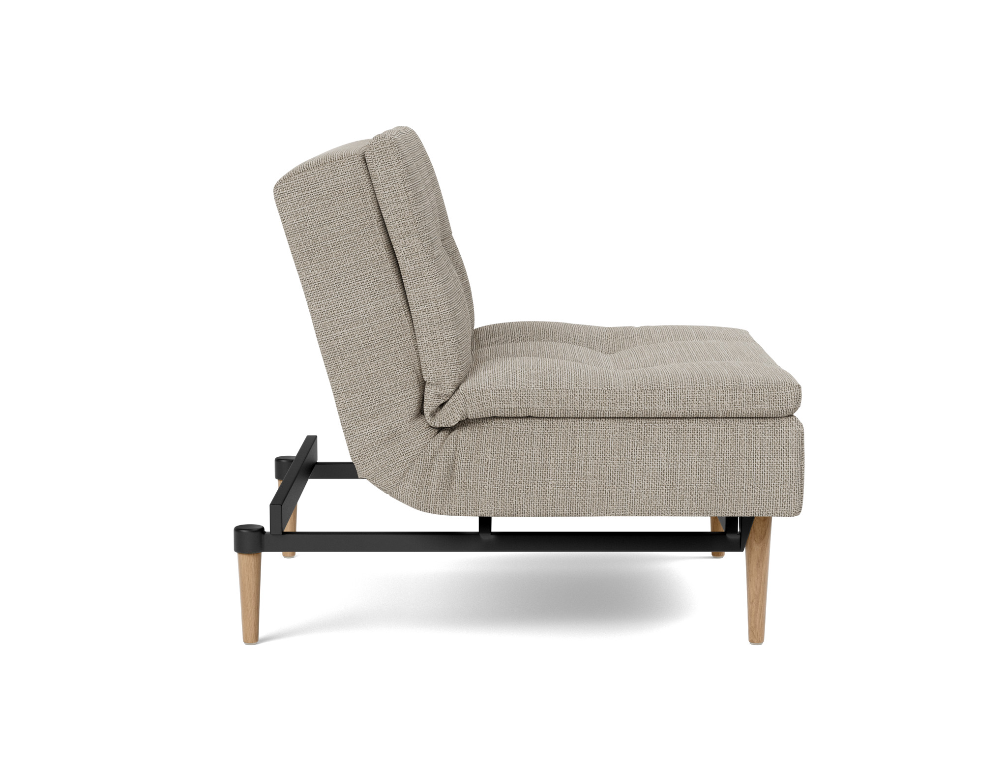 Sessel Dublexo Strukturierter Stoff Kenya 579-Gravel Beine Styletto Eiche hell