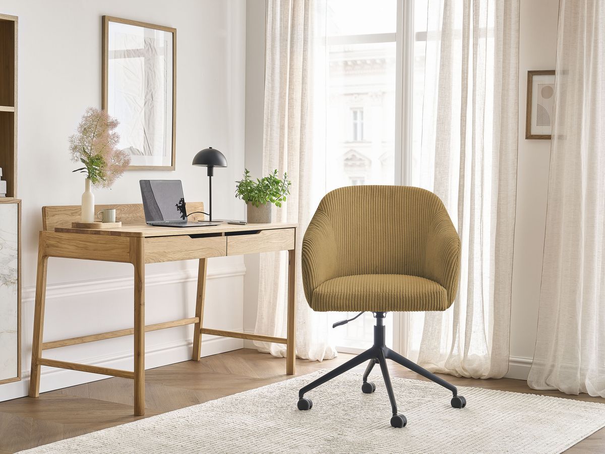 Bobochic Sophie Bürostuhl Cordsamt Gelb
