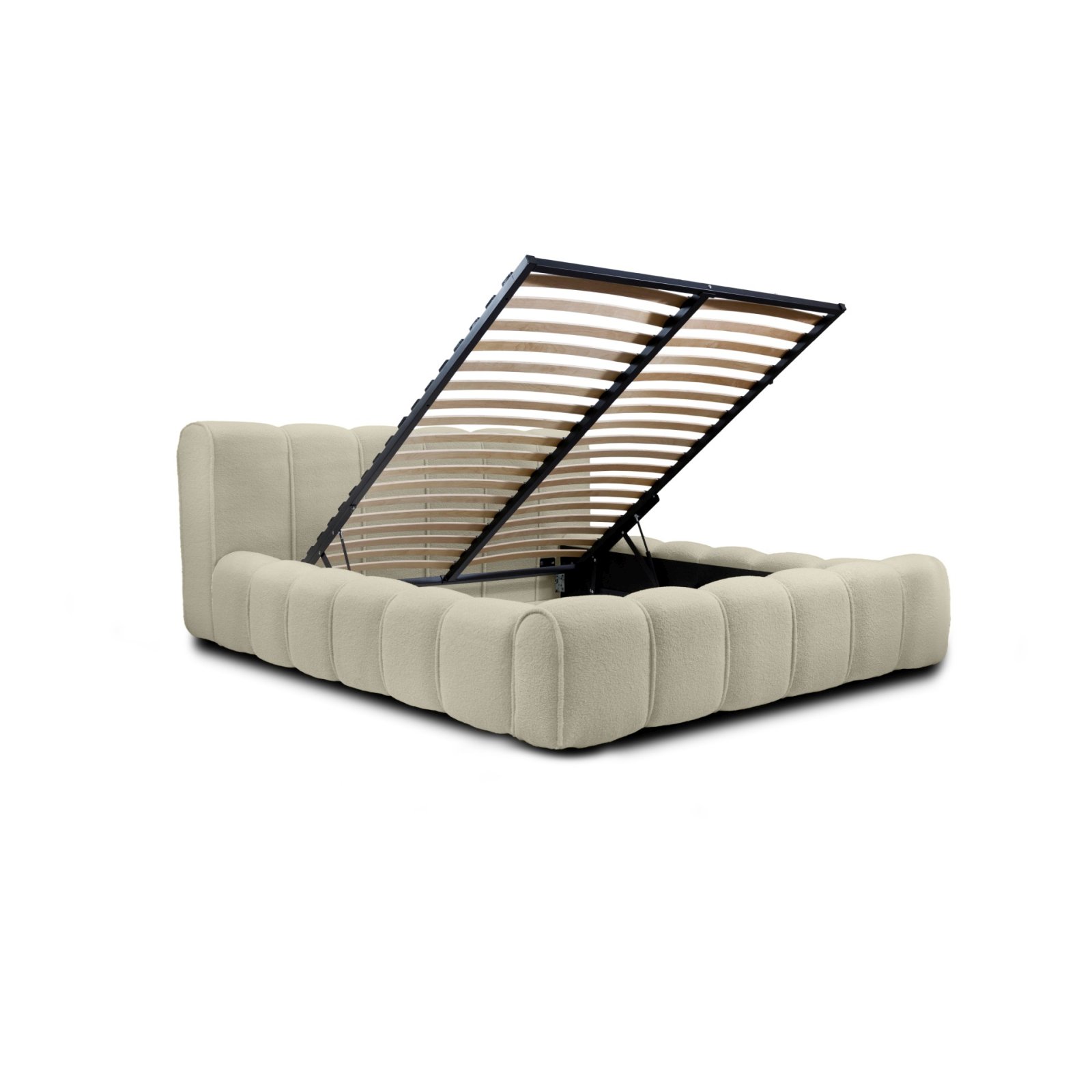 Polsterbett Belio Boucle 160x200 mit Metallrahmen Quelle 03