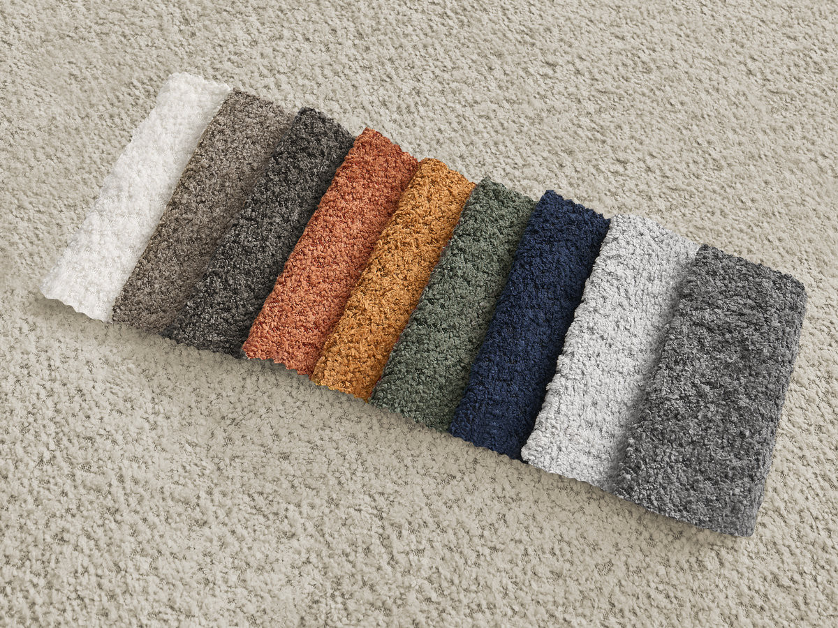 Bobochic Azra Méridienne-Modul Bouclé-Stoff Beige Ecke rechts