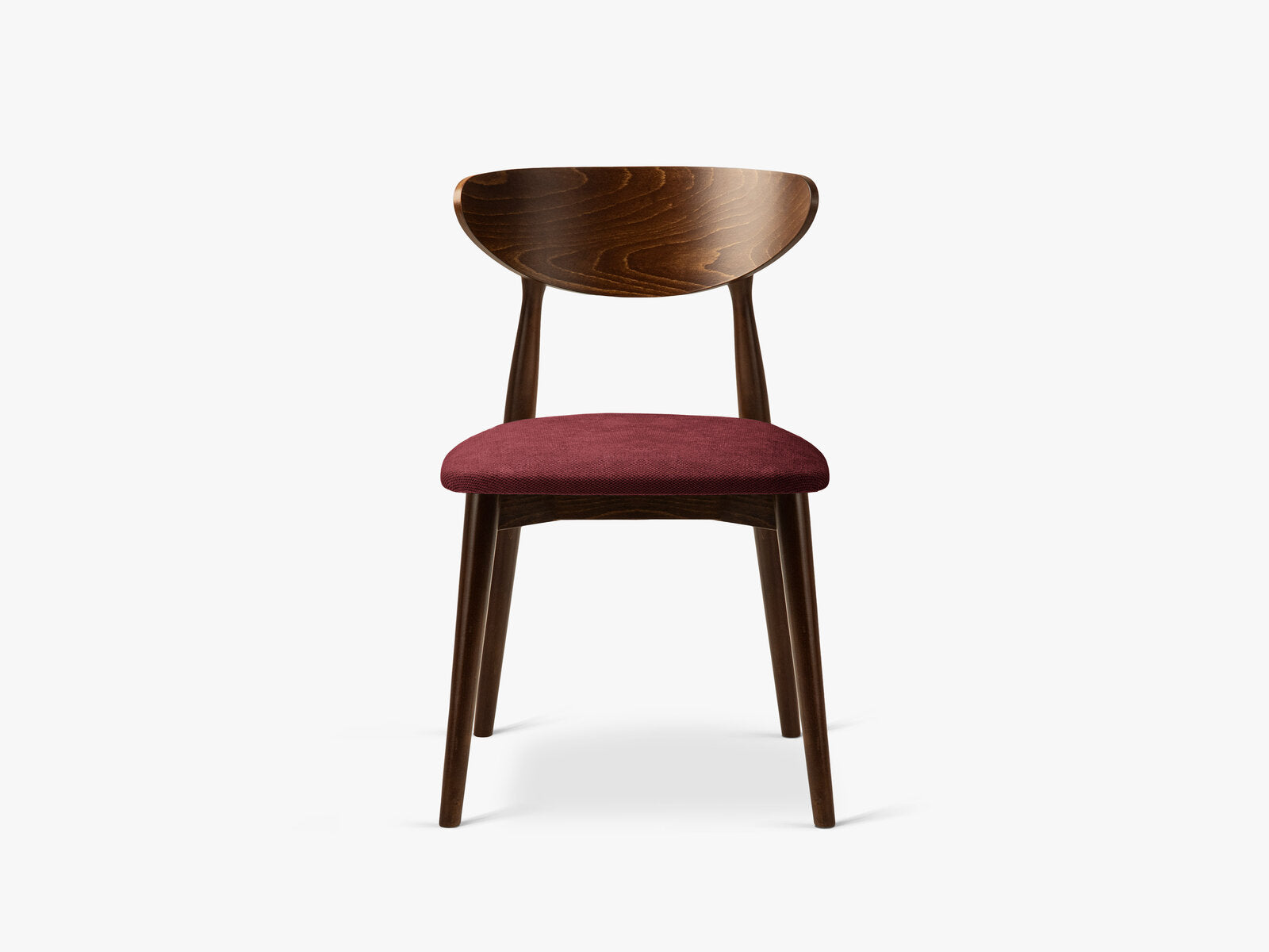 Micadoni Stuhl Leon Chenille Rebel Bordeaux Nussbaum