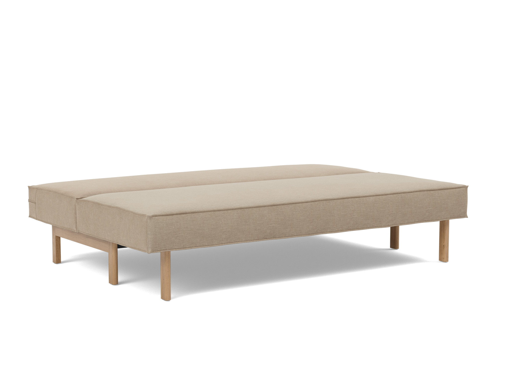 Schlafsofa Sly Flachgewebe Phobos 587-Mocha Beine Eiche