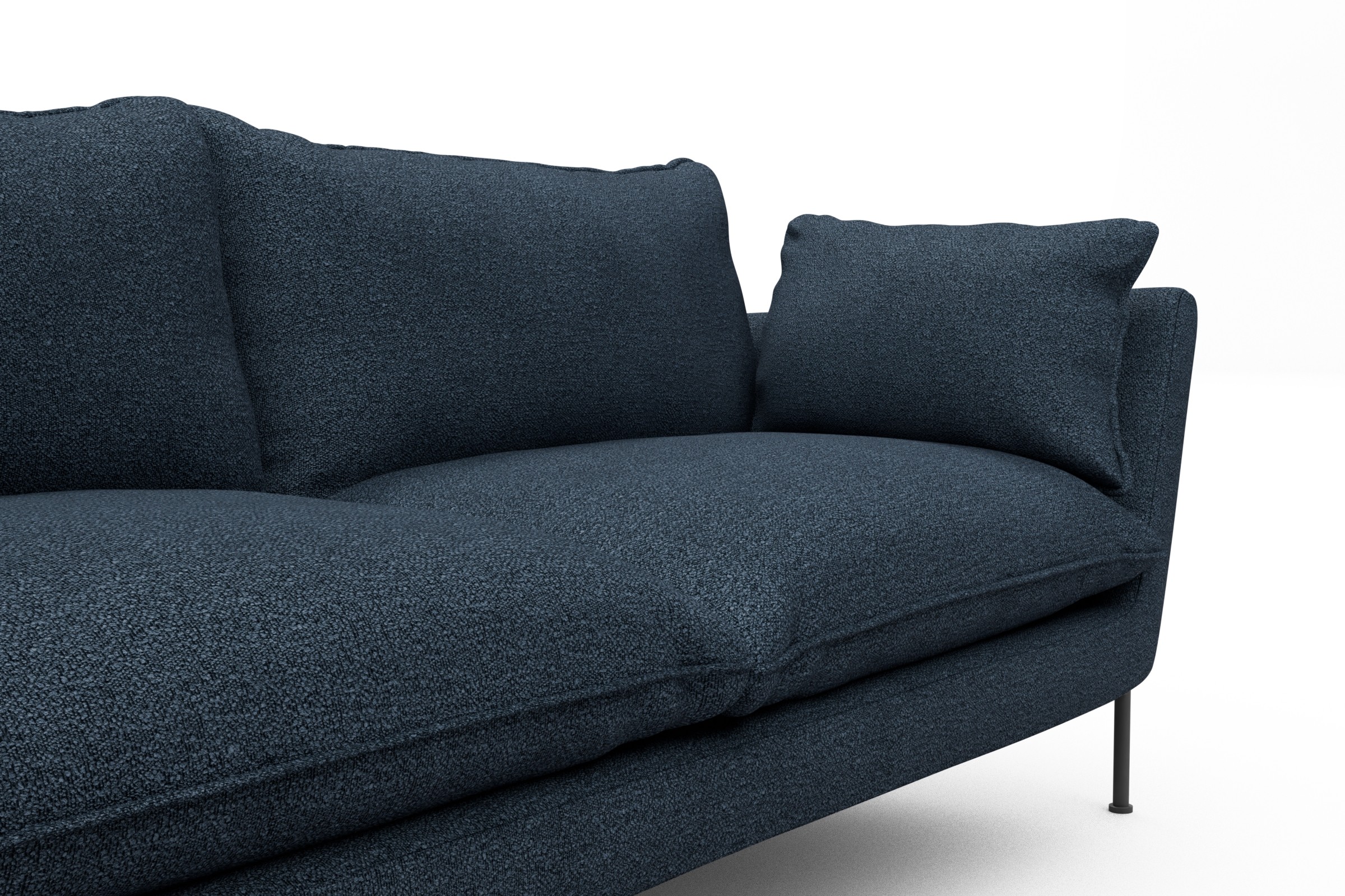 Sofa Anton Soft 2-Sitzer Boucle Skandi 537-Blue