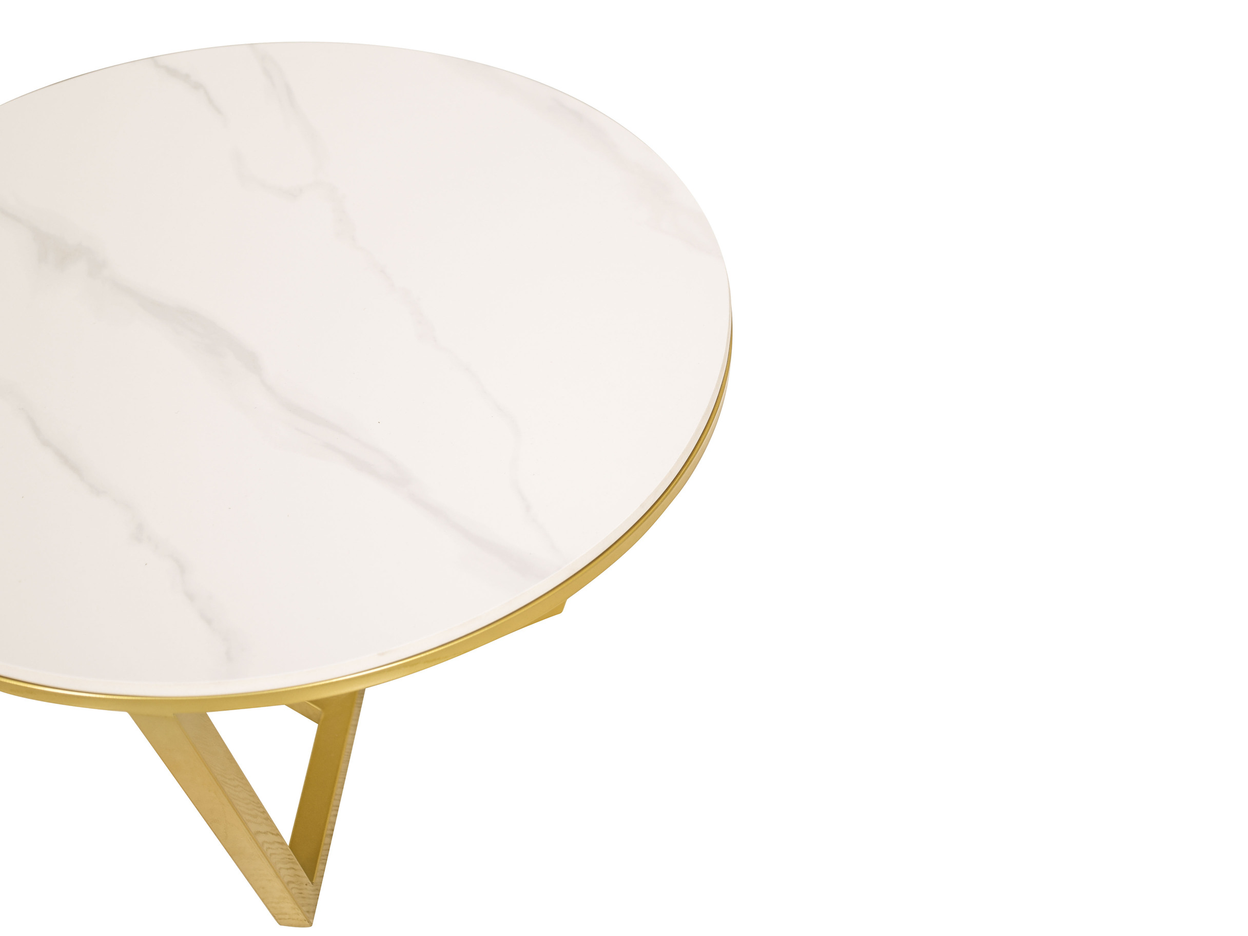 Livin Hill Couchtisch Set Modig Goldene Beine, weiße Tischplatte M67