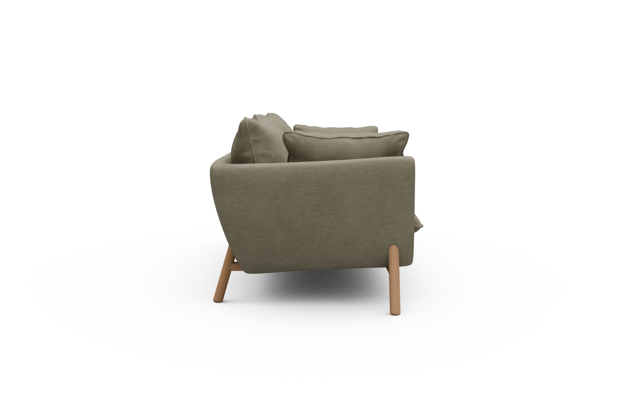 Sofa Emil PREMIUM 2-Sitzer Beinfarbe Eiche Natur Vivus-Dusty-Sand