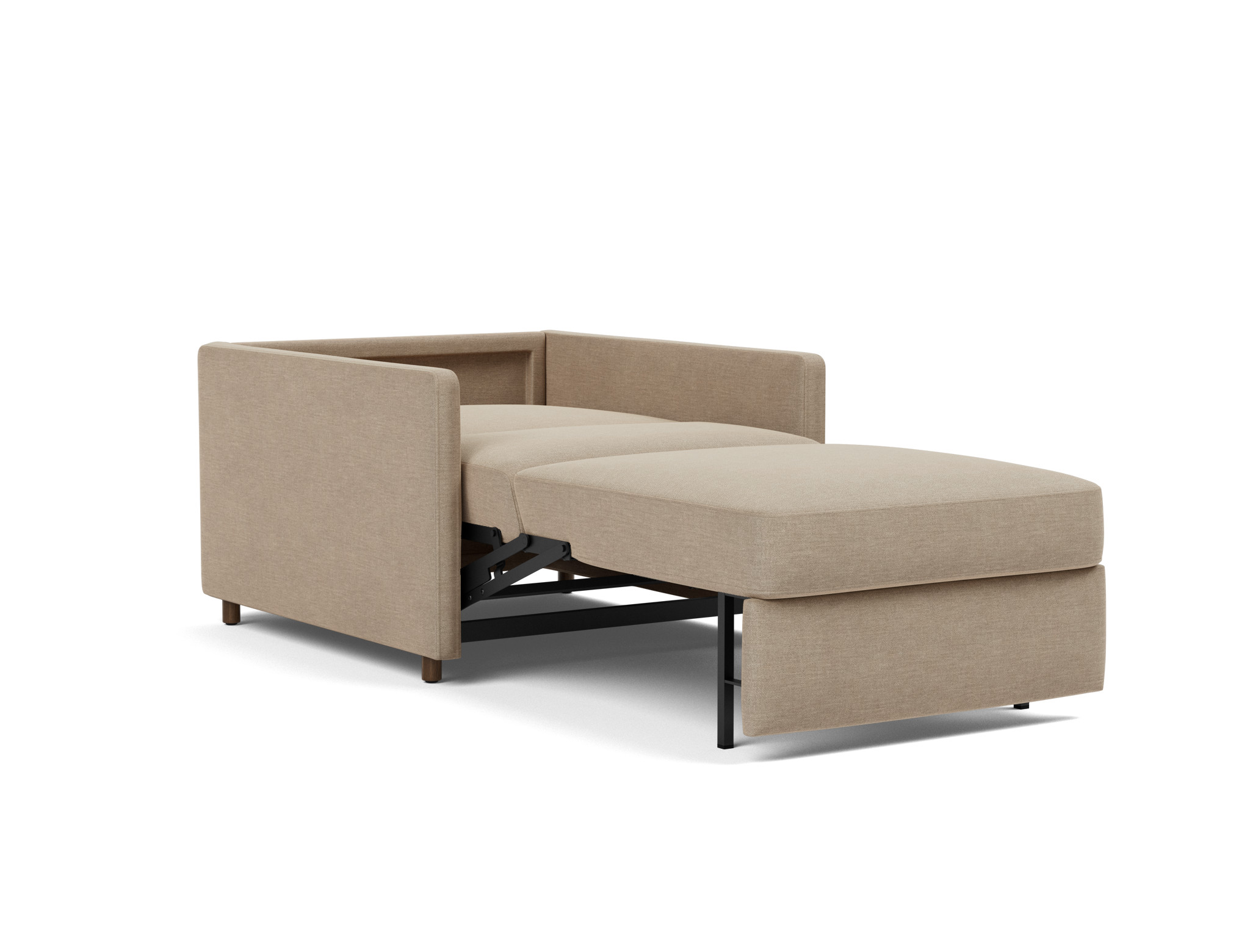 Schlafsessel Neah mit Slim-Armlehnen Flachgewebe Phobos 587-Mocha