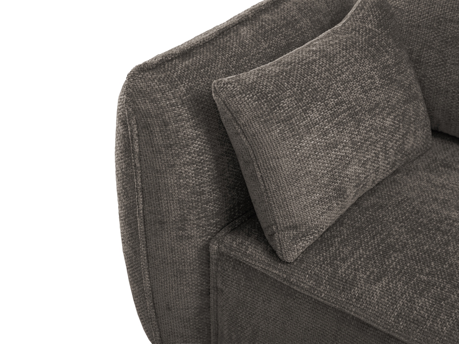 Micadoni Ecksofa Kaelle 4-Sitzer mit Schlaffunktion Rechts Chenille Grau