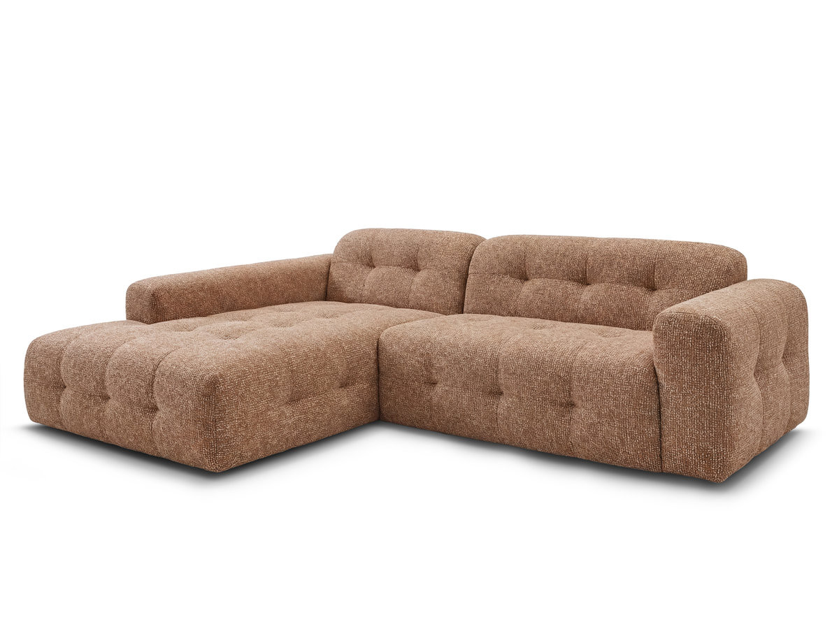 Bobochic Laura Ecksofa Melange-Stoff Orange Ecke links