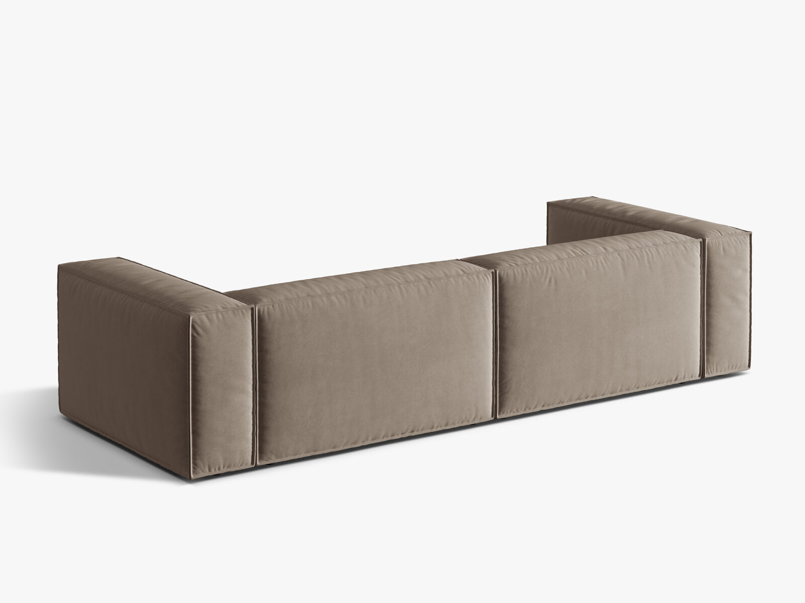 Micadoni Sofa Nuria 5-Sitzer Samt Warmes Grau