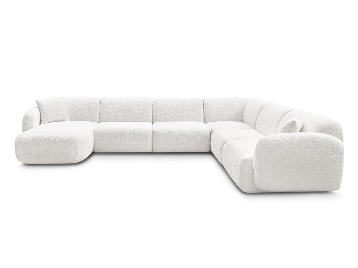 Bobochic Anda Wohnlandschaft Chenille Weiß Ecke rechts