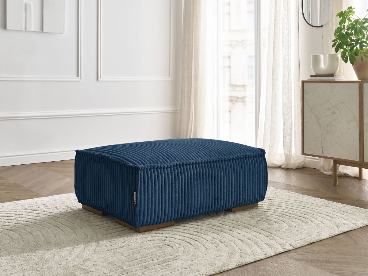 Bobochic Chelsea Pouf Breitcord weich Dunkelblau