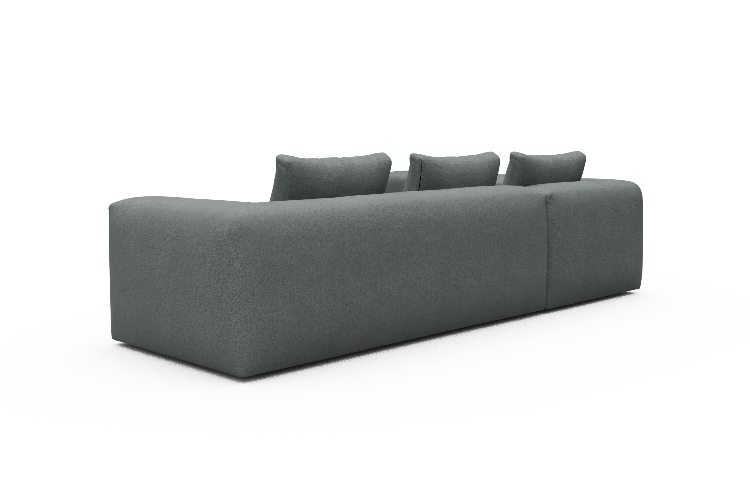 Ecksofa Fred 2x 2,5-Sitzer links offen Denari-Soft-Grey
