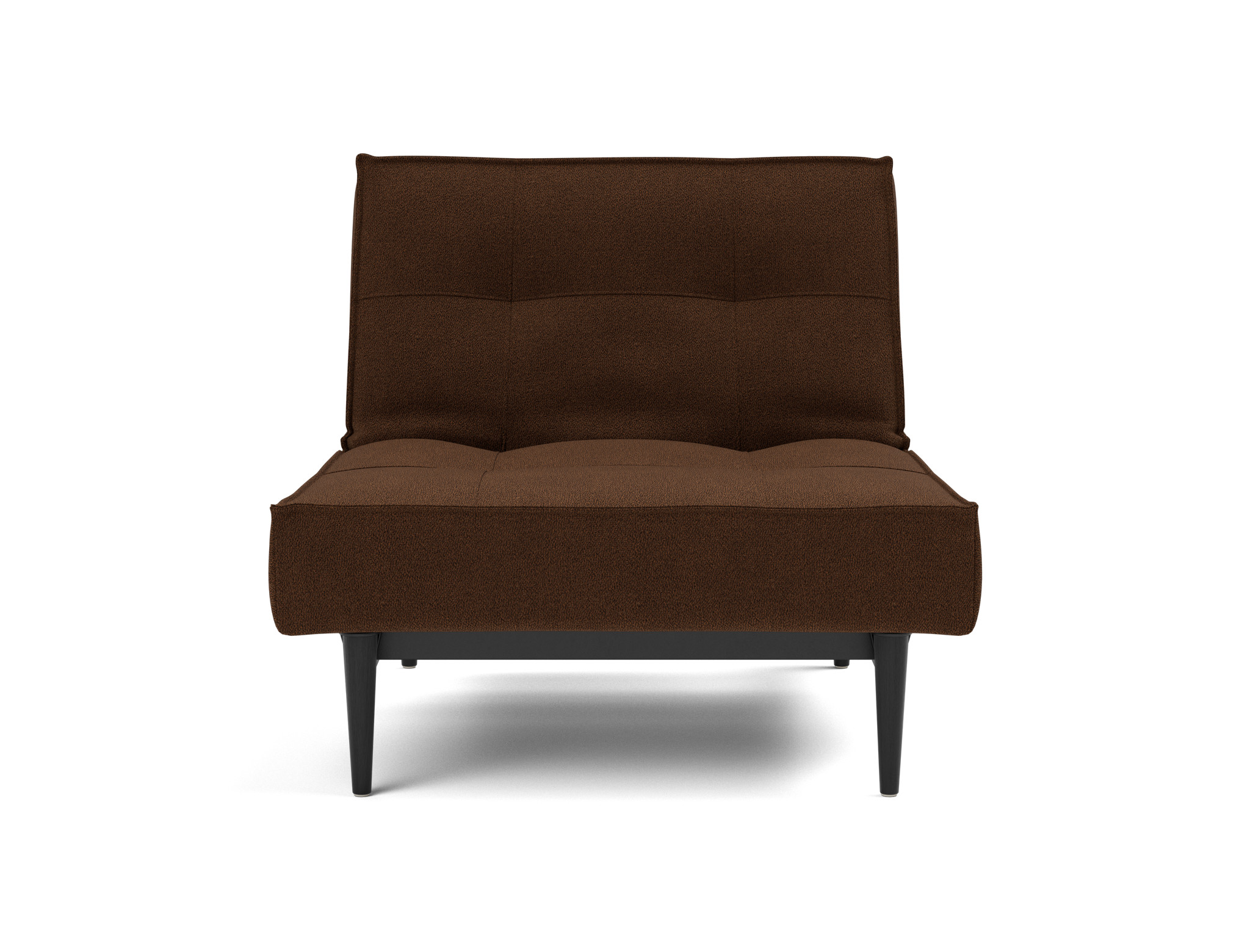 Sessel Splitback Strukturierter Stoff Taura 359-Cappuccino Beine Styletto Eiche schwarz