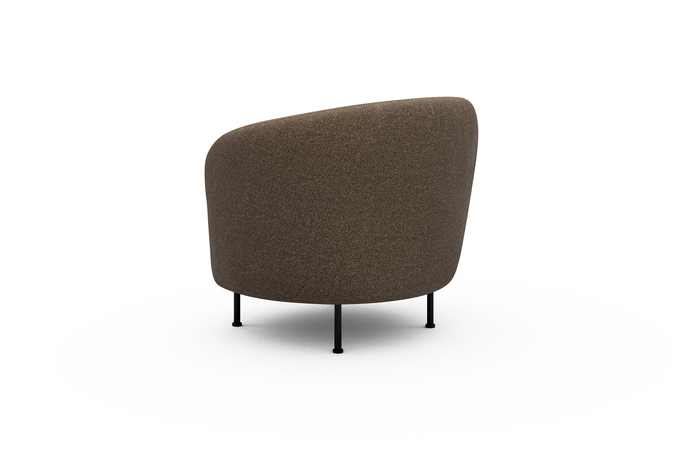 Sessel Ronda Metallbeine Schwarz Aivi-Khaki-Brown