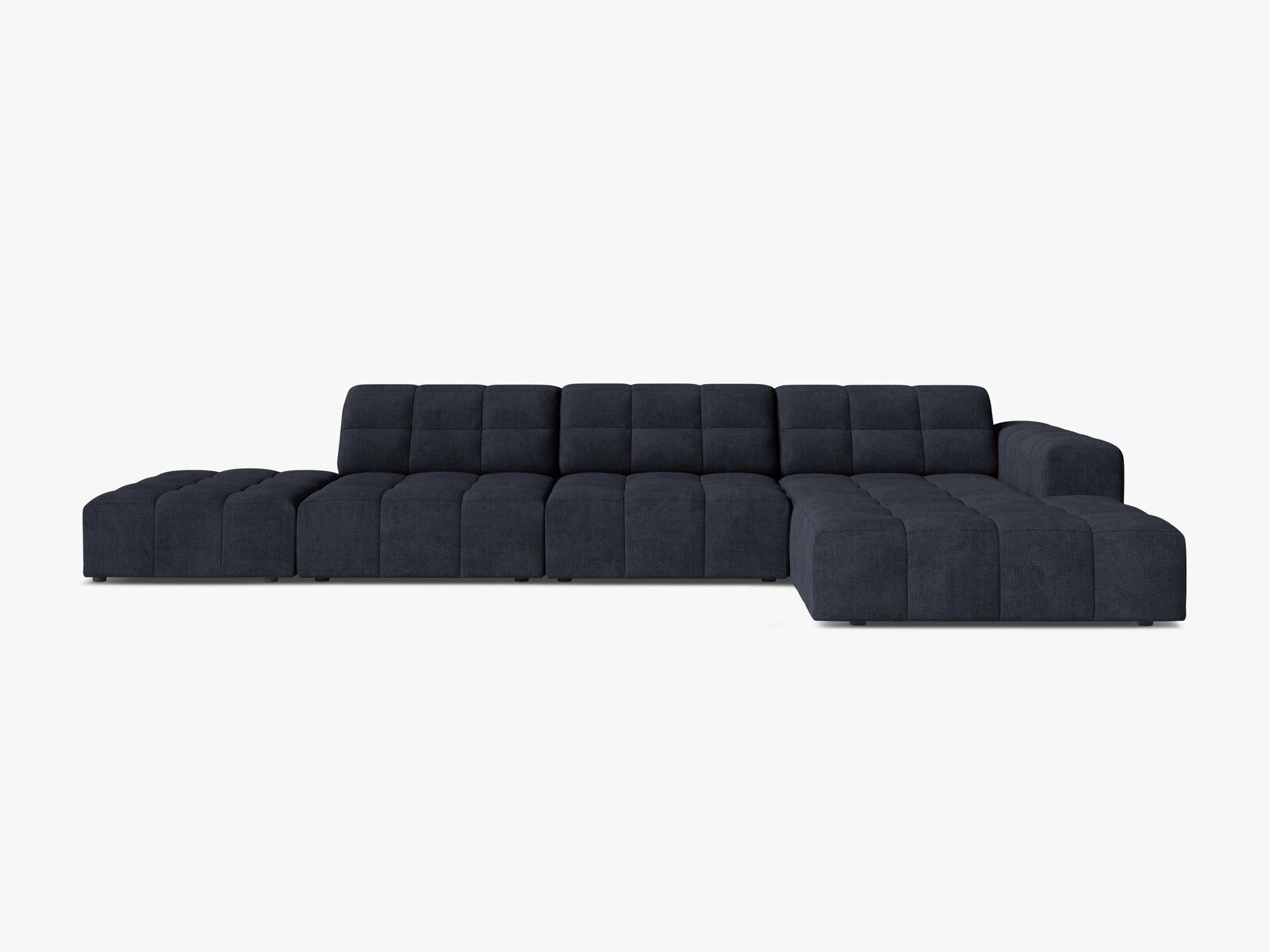 Micadoni Ecksofa Jennifer 5-Sitzer Rechts Chenille Eden Marineblau