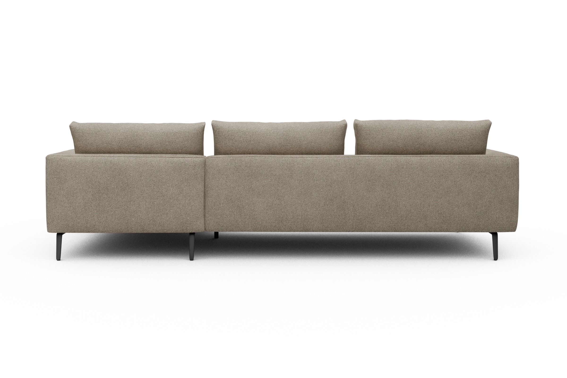 Ecksofa Karl Chaiselongue rechts mit 2,5-Sitzer Boucle-Belge