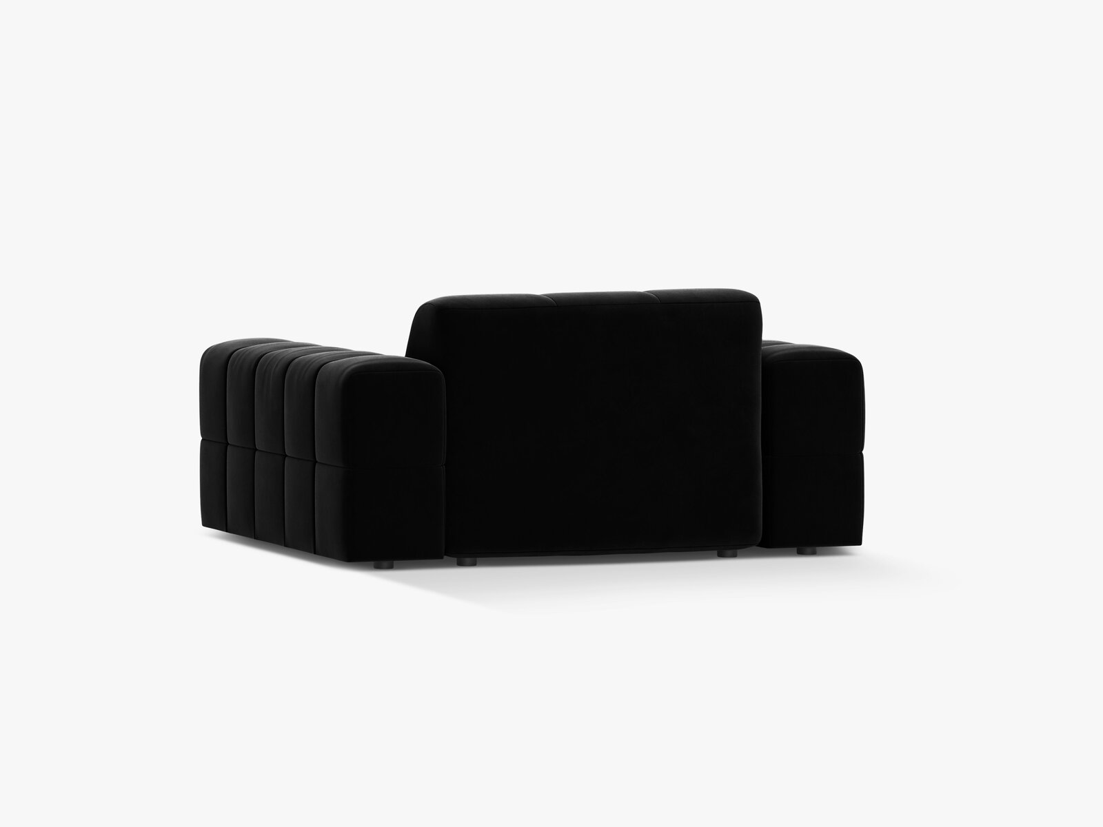 Micadoni Sessel Jennifer 1-Sitzer Samt Venus Schwarz