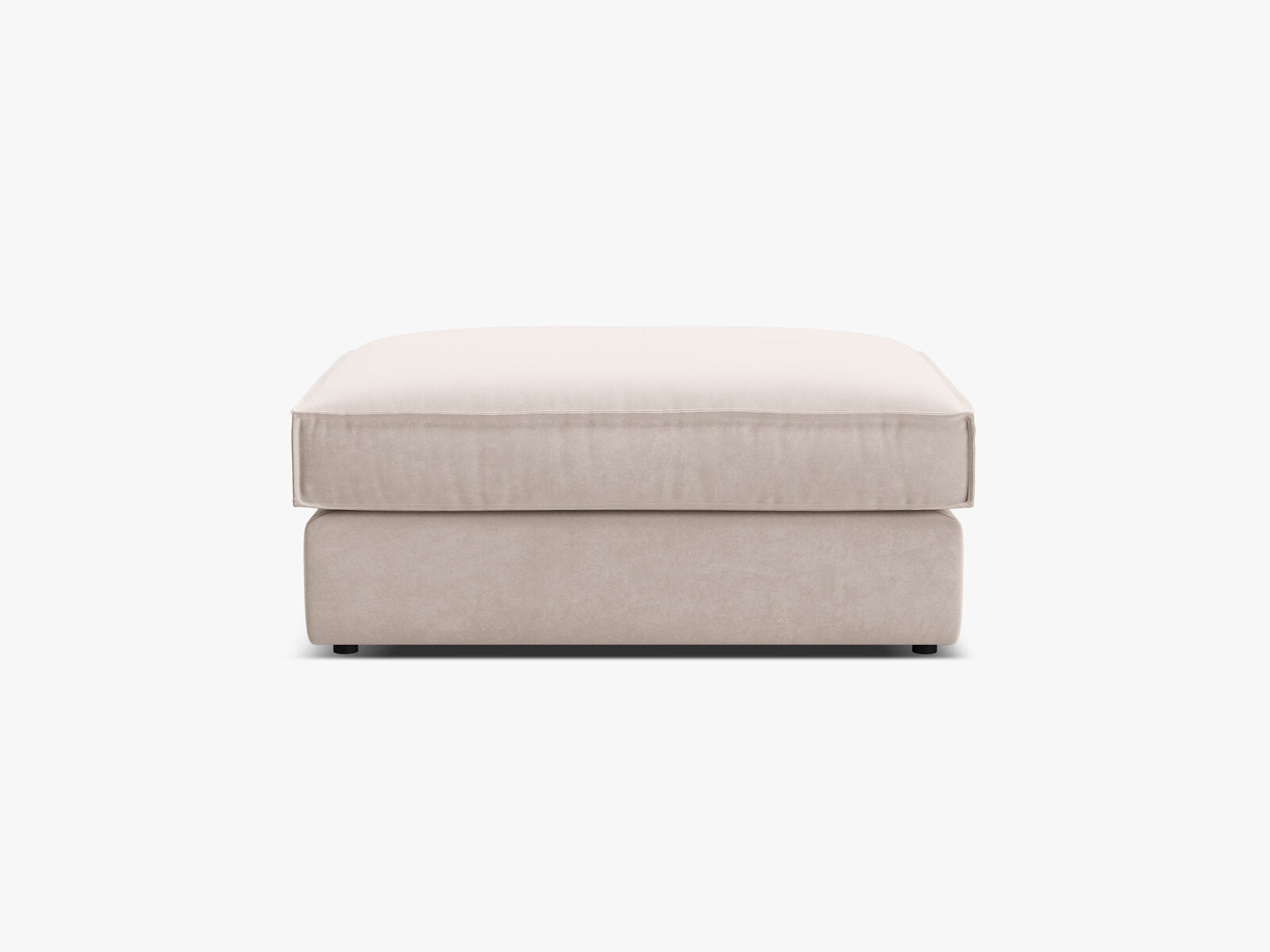 Micadoni Hocker Pola große Version Samt Salvador Beige