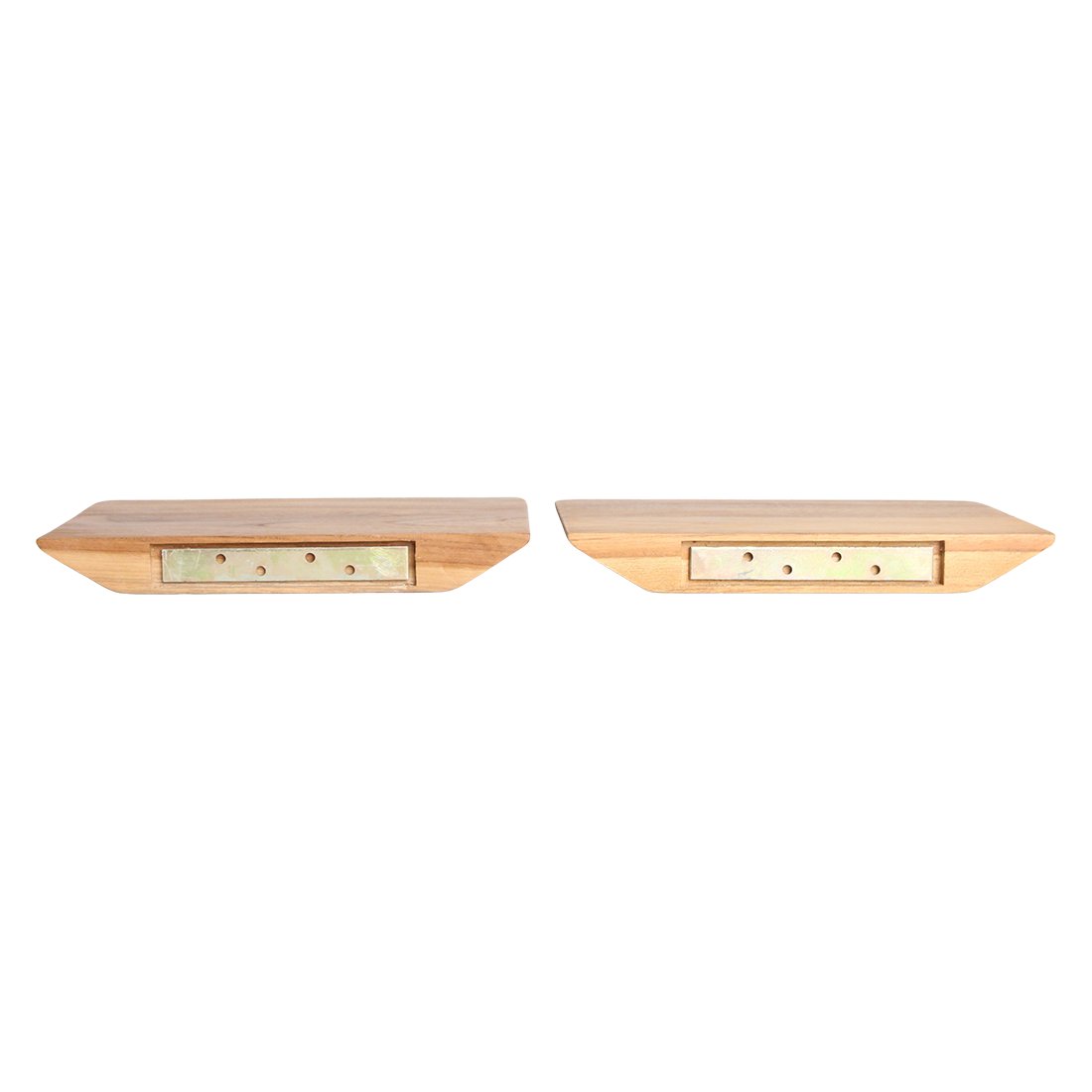 Raw Materials Craftsman Wandregal aus Teakholz 2er-Set 25cm