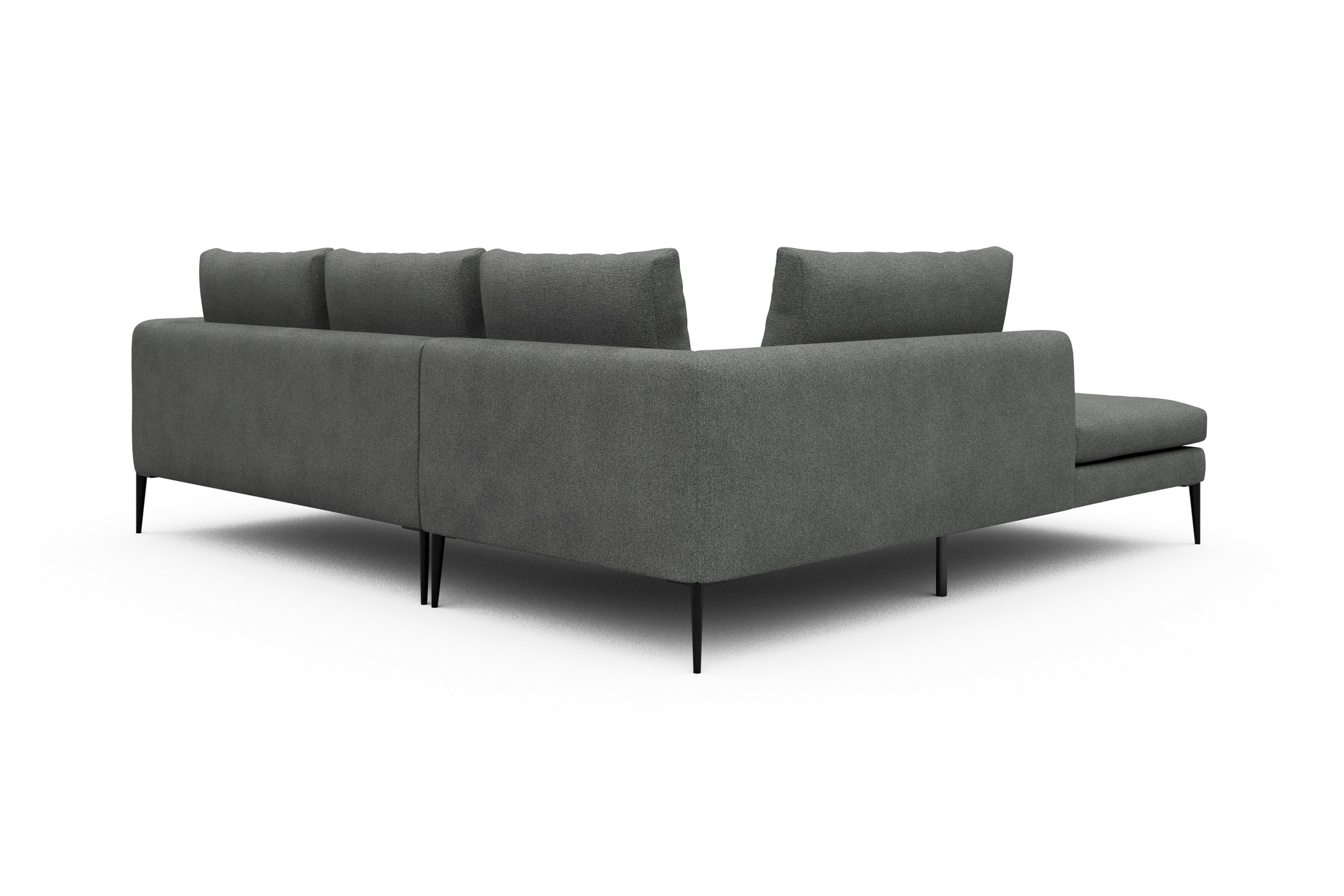 Ecksofa Paul Relax-Ecke links mit 2-Sitzer Boucle-Ash-Grey