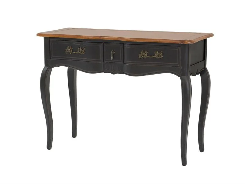 Moebelfaktor Livin Hill Konsolentisch VEN808NM Schwarz, oben braun