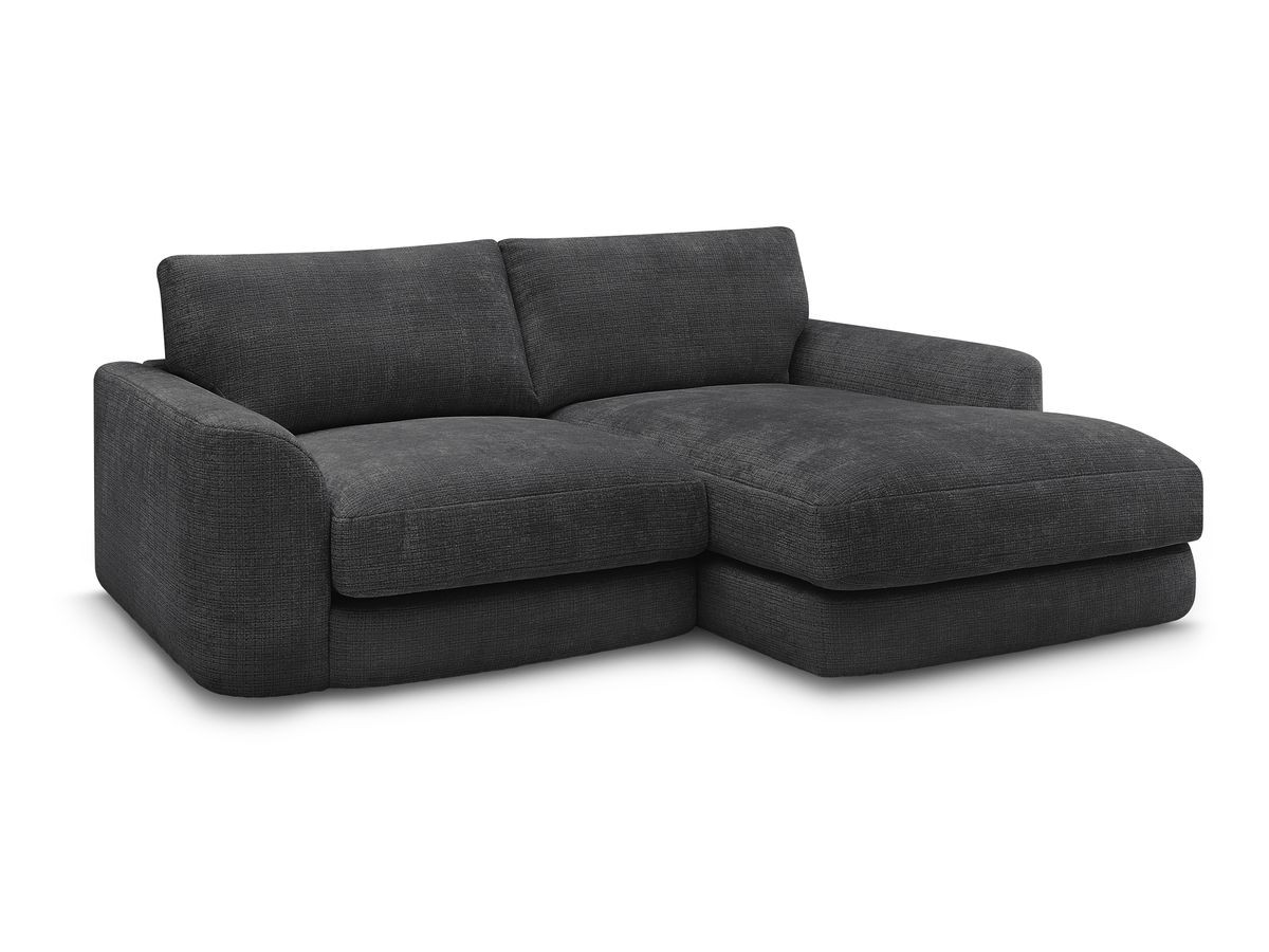 Bobochic Leonore Ecksofa Strukturstoff Schwarz Ecke rechts