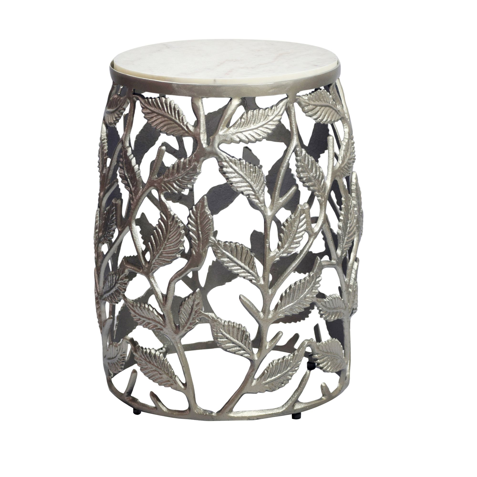 Beistelltisch Sortland Marmor Silber Ø 40 × H 46 cm