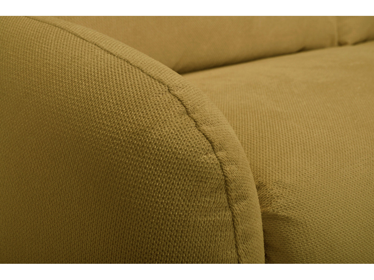 Bobochic Kenan Schlafsofa 3-Sitzer Stoff Gelb, Liegefläche 140 × 196 cm