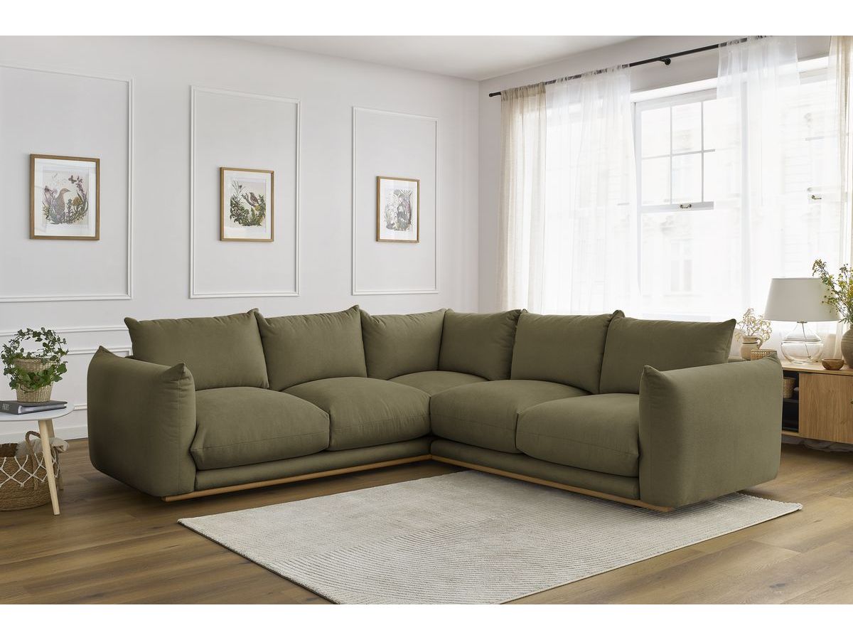Bobochic Ernest Ecksofa Stoff Grün