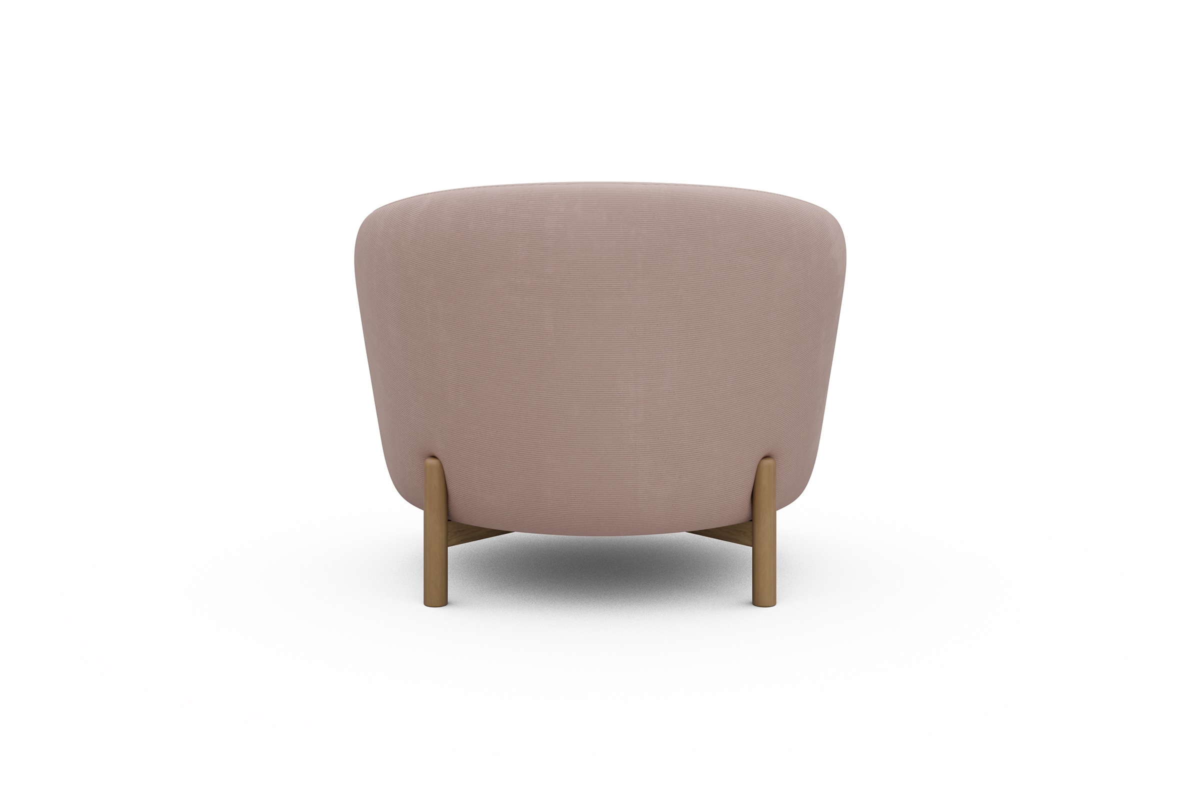 Sessel Ronda Holzbeine Eiche Natur Cordufine-Blush