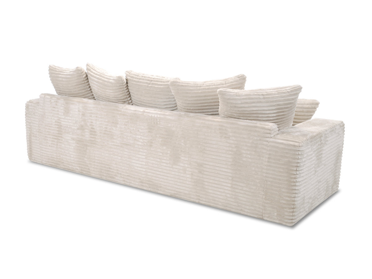 Bobochic Nevada Sofa 3-Sitzer 260 × 97 cm Breitcord weich Beige