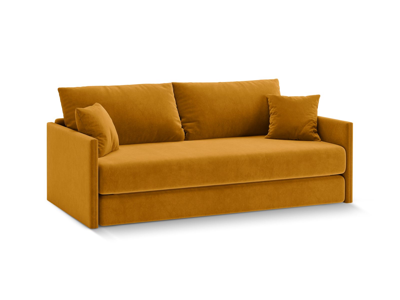 Cosmopolitan Design Schlafsofa Shannon 3-Sitzer Samt Salvador Gelb
