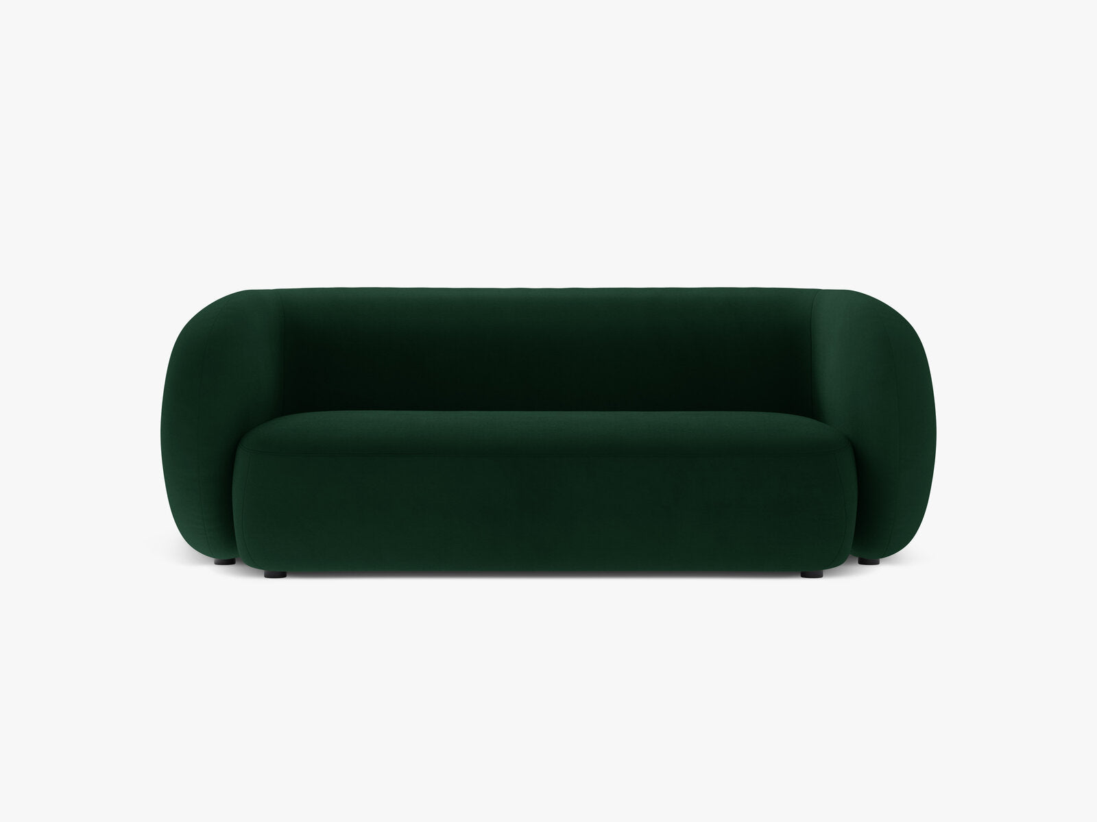 Micadoni Sofa Kate 2-Sitzer Samt Salvador Flaschengrün