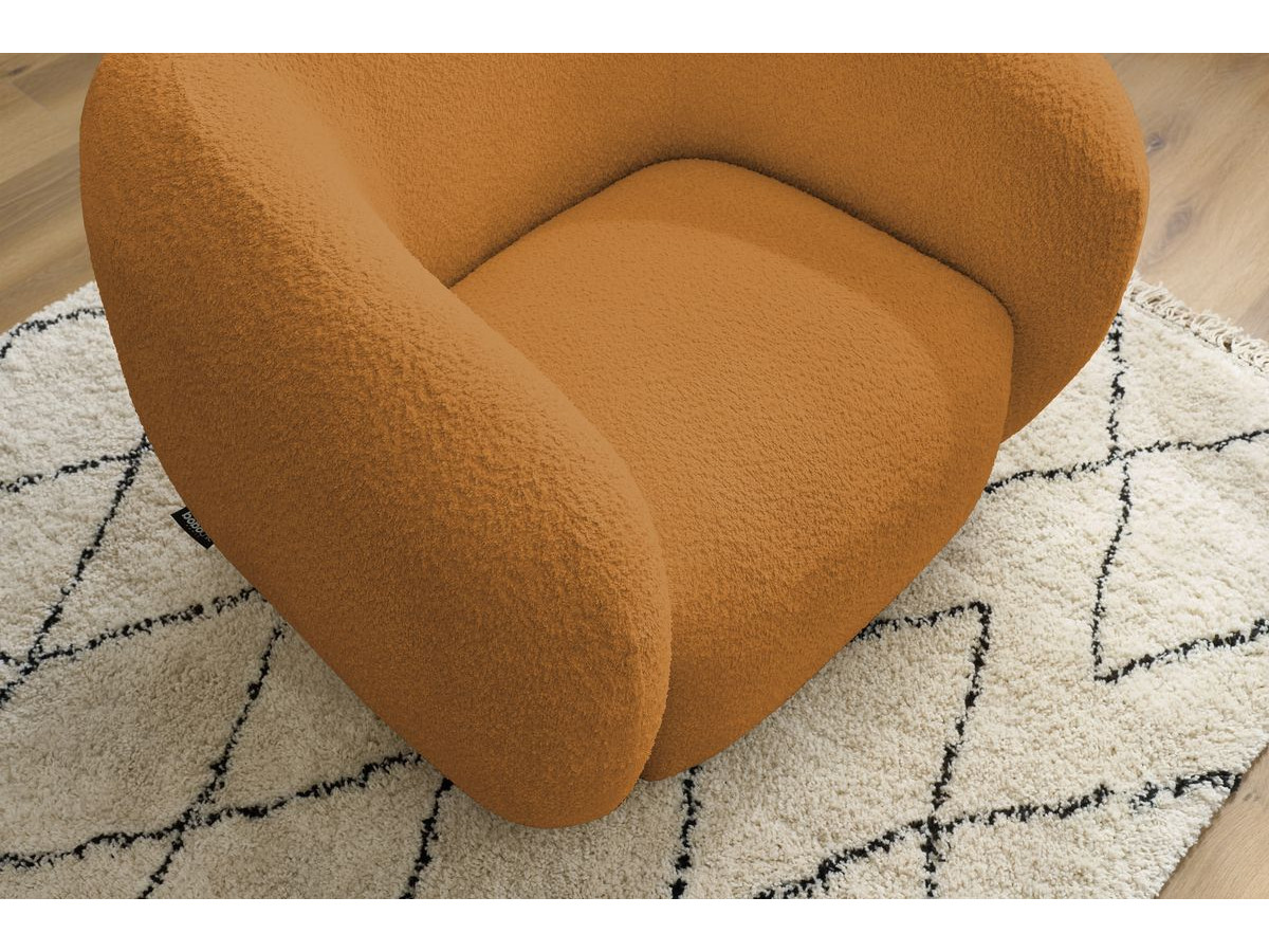Bobochic Celine Sessel Bouclé-Stoff Gelb