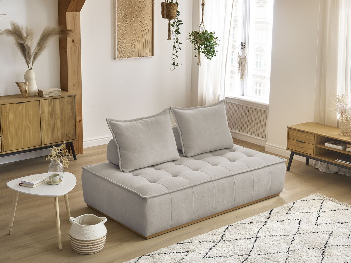 Bobochic Elisa Sofamodul 2-Sitzer Strukturstoff Beige