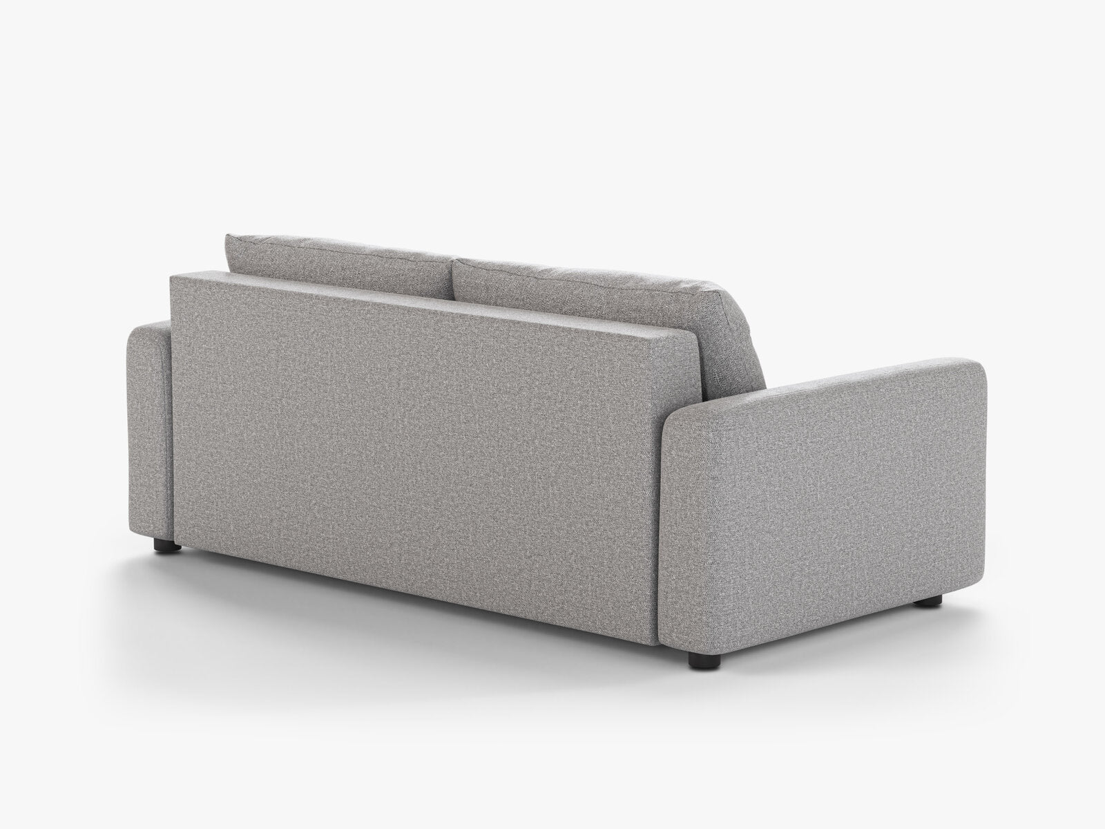 Micadoni Sofa mit Schlaffunktion David 3-Sitzer Strukturierter Stoff Babel Hellgrau