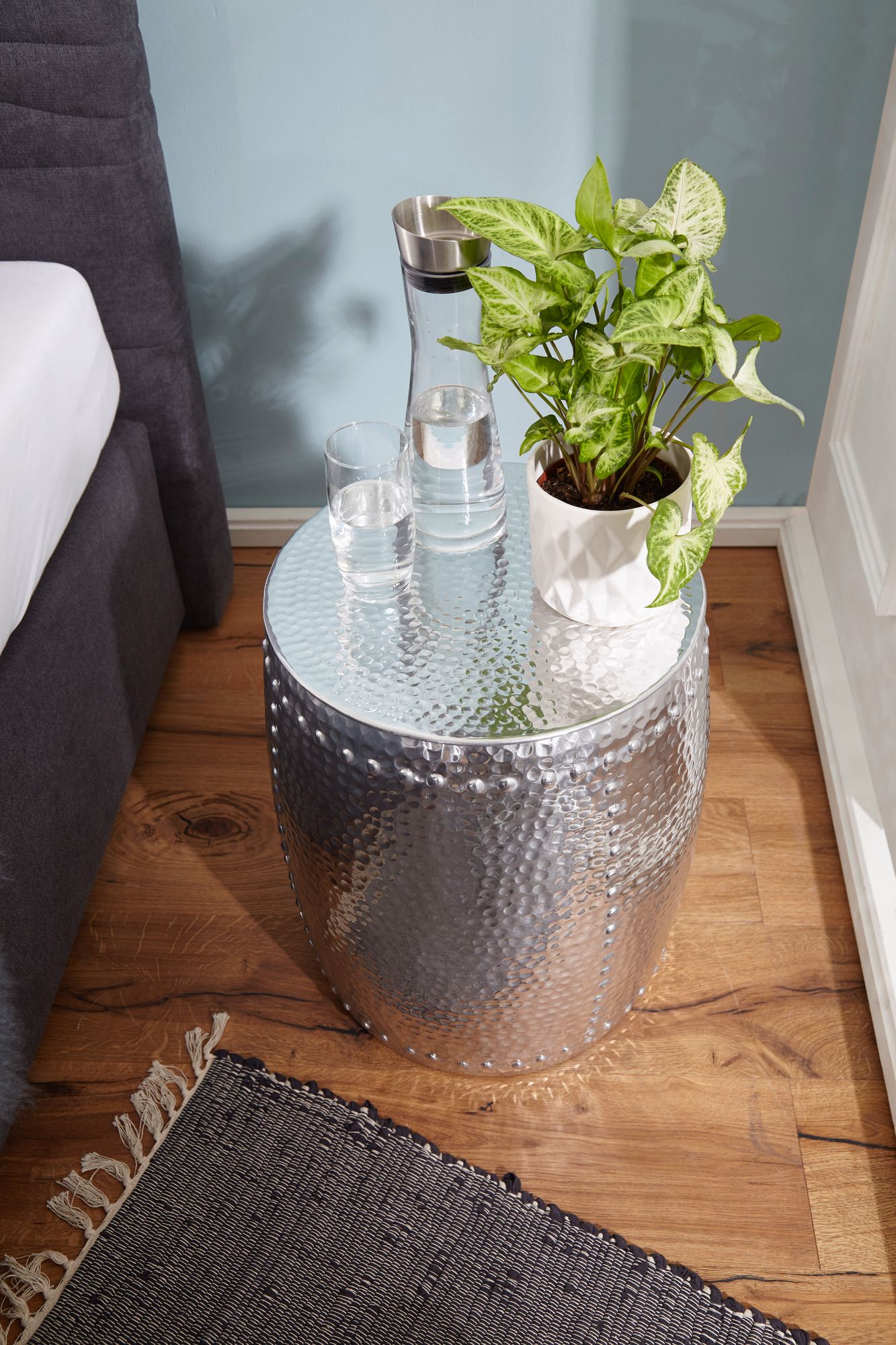 Beistelltisch Vega Aluminium Silber Ø 42 × H 49 cm