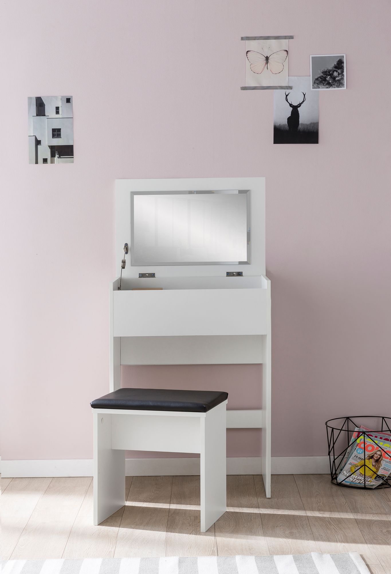 Schminktisch Hjallerup Weiß 60 × 40 × 81 cm