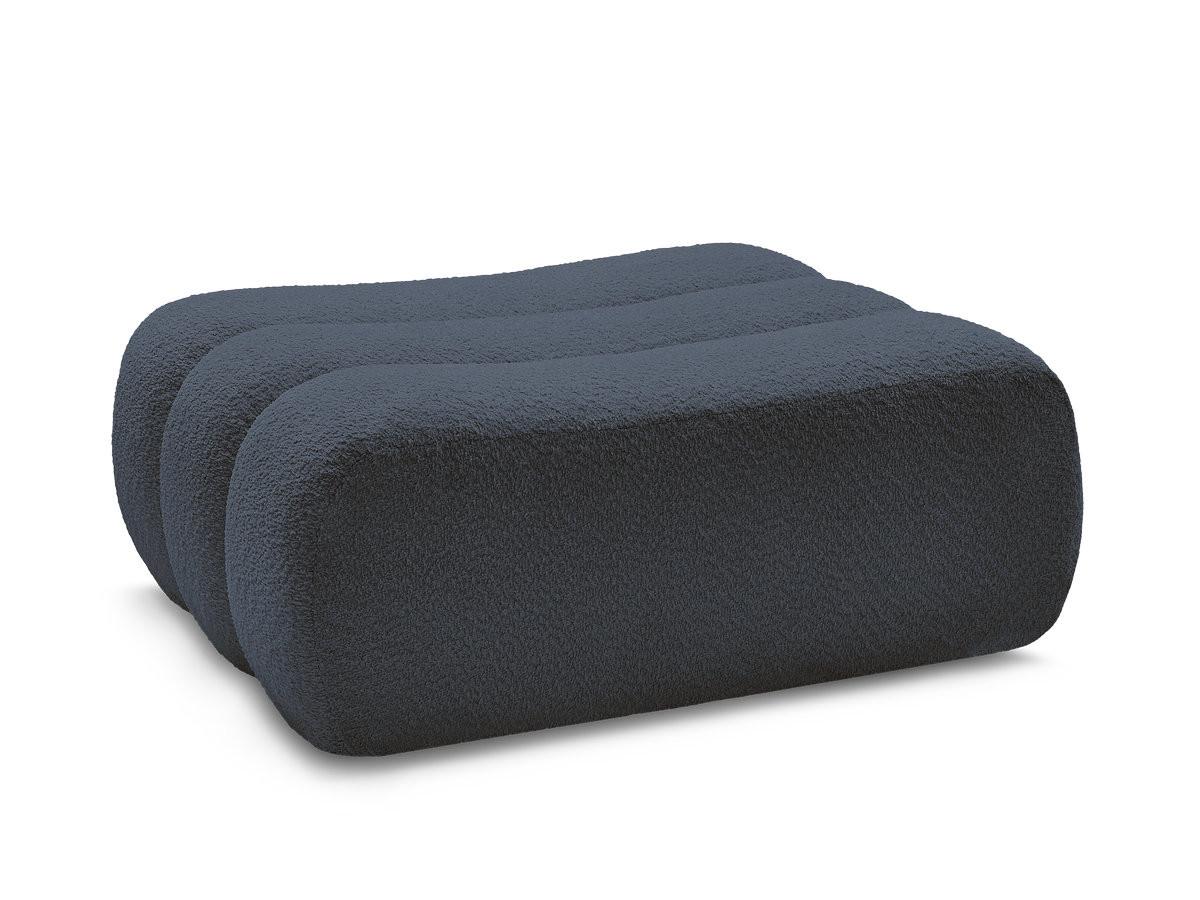 Bobochic Azra Pouf Bouclé-Stoff Dunkelblau