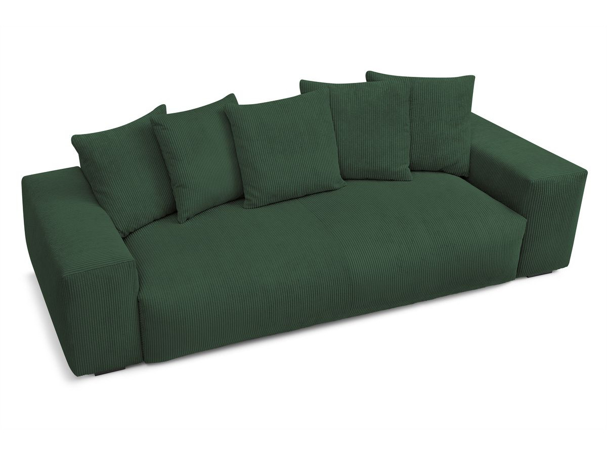 Bobochic Voltaire Sofa 3-Sitzer 280 × 124 cm Cordsamt Grün