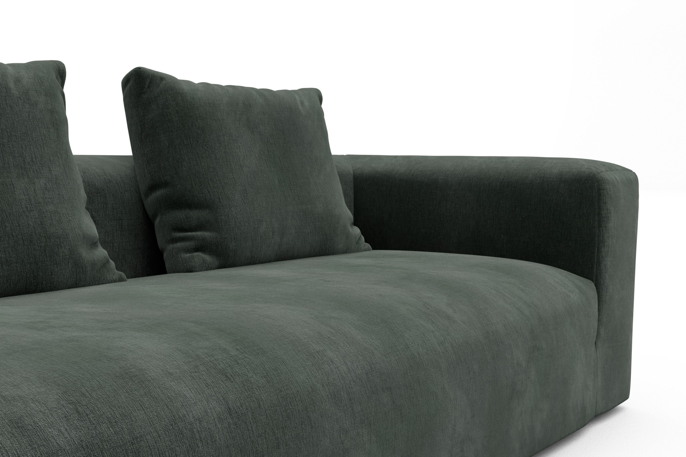 Sofa Fred 3-Sitzer Smooth-Laurel-Green