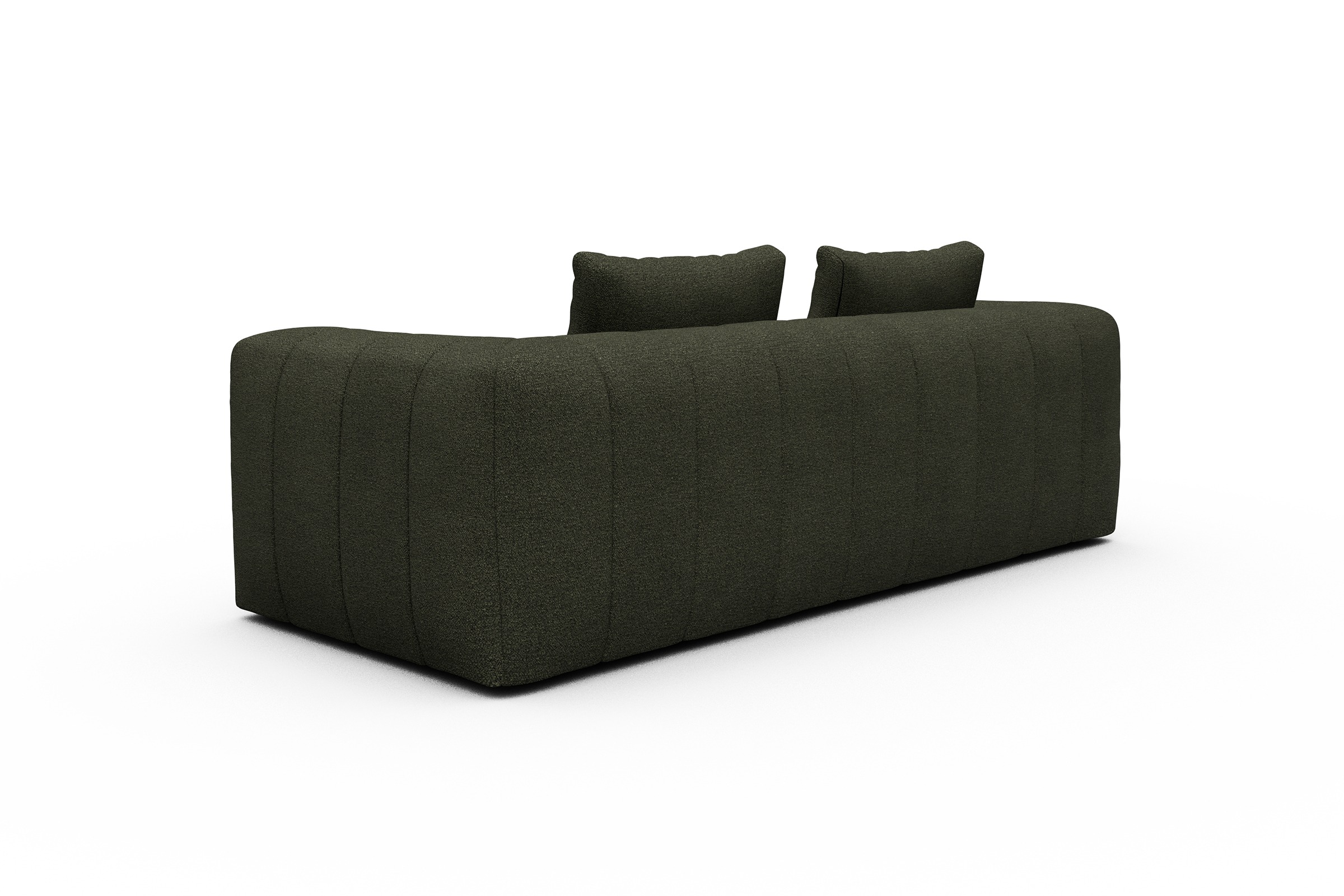 Sofa Hugo 3-Sitzer Boucle-Forest-Green