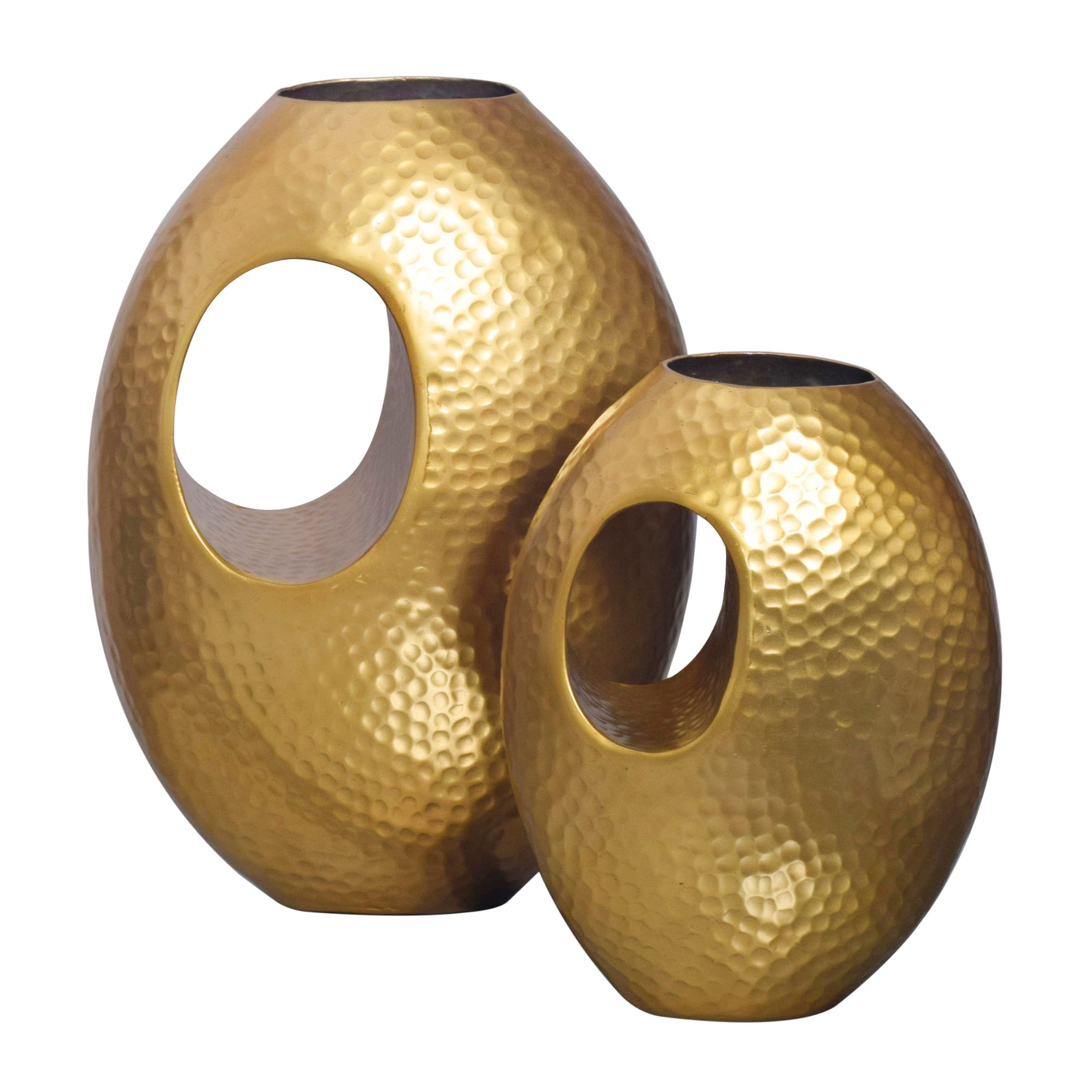 Tischvase Vikeland Aluminium Gold 29 × 17 × 39 cm