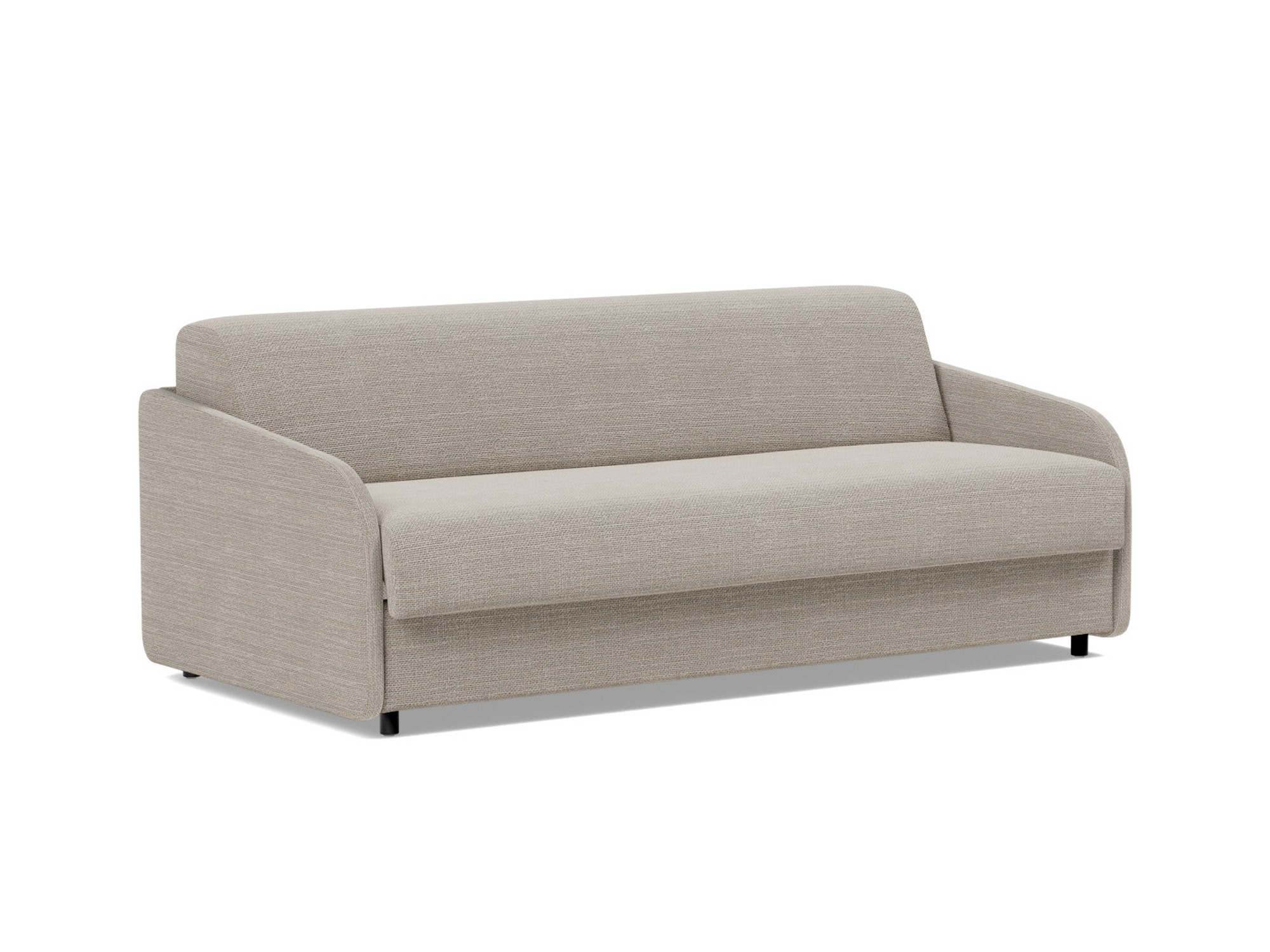Schlafsofa Eivor mit Taschenfederkernmatratze 160 Strukturierter Stoff Kenya 579-Gravel