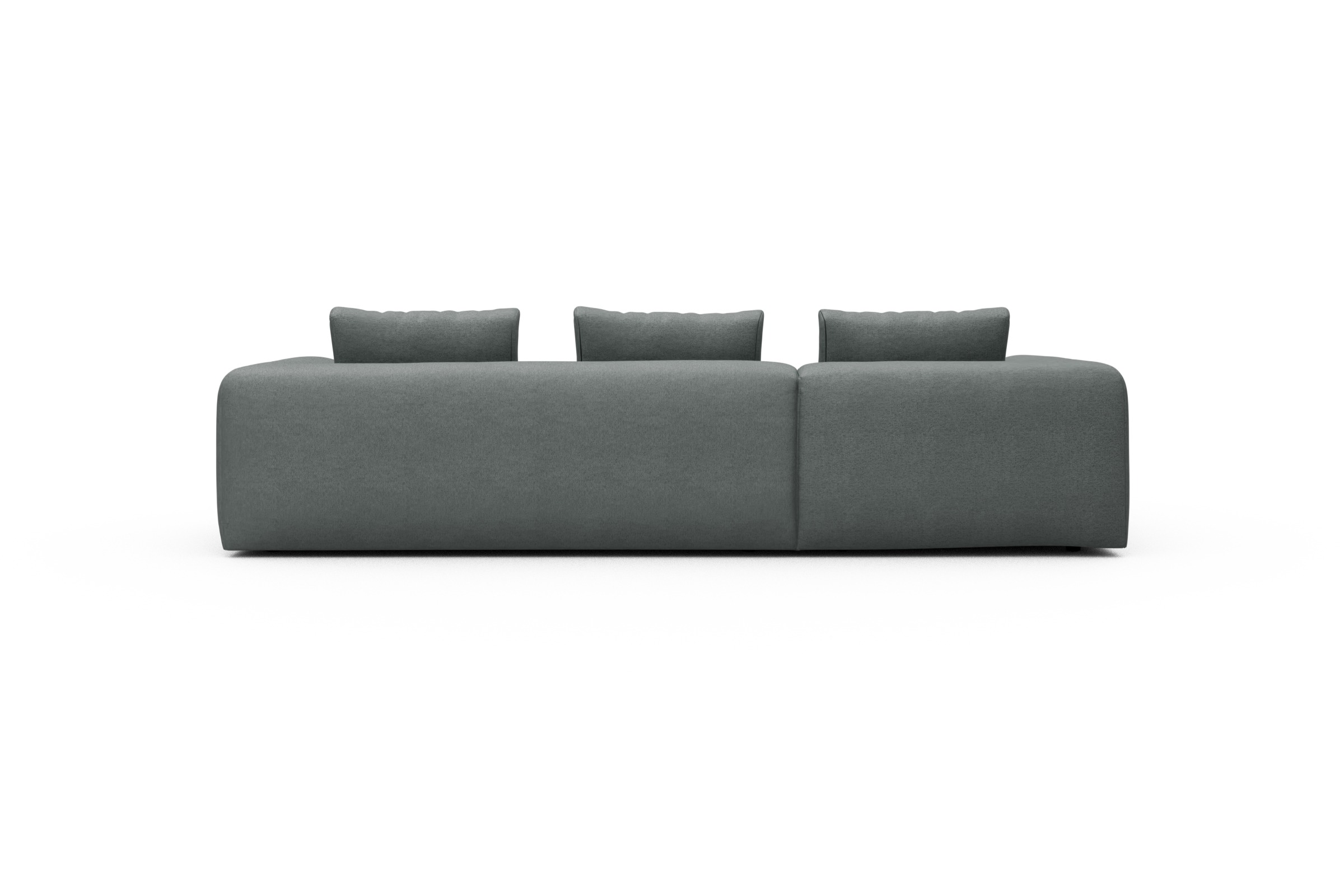 Ecksofa Fred Chaiselongue links mit 2,5-Sitzer Denari-Soft-Grey
