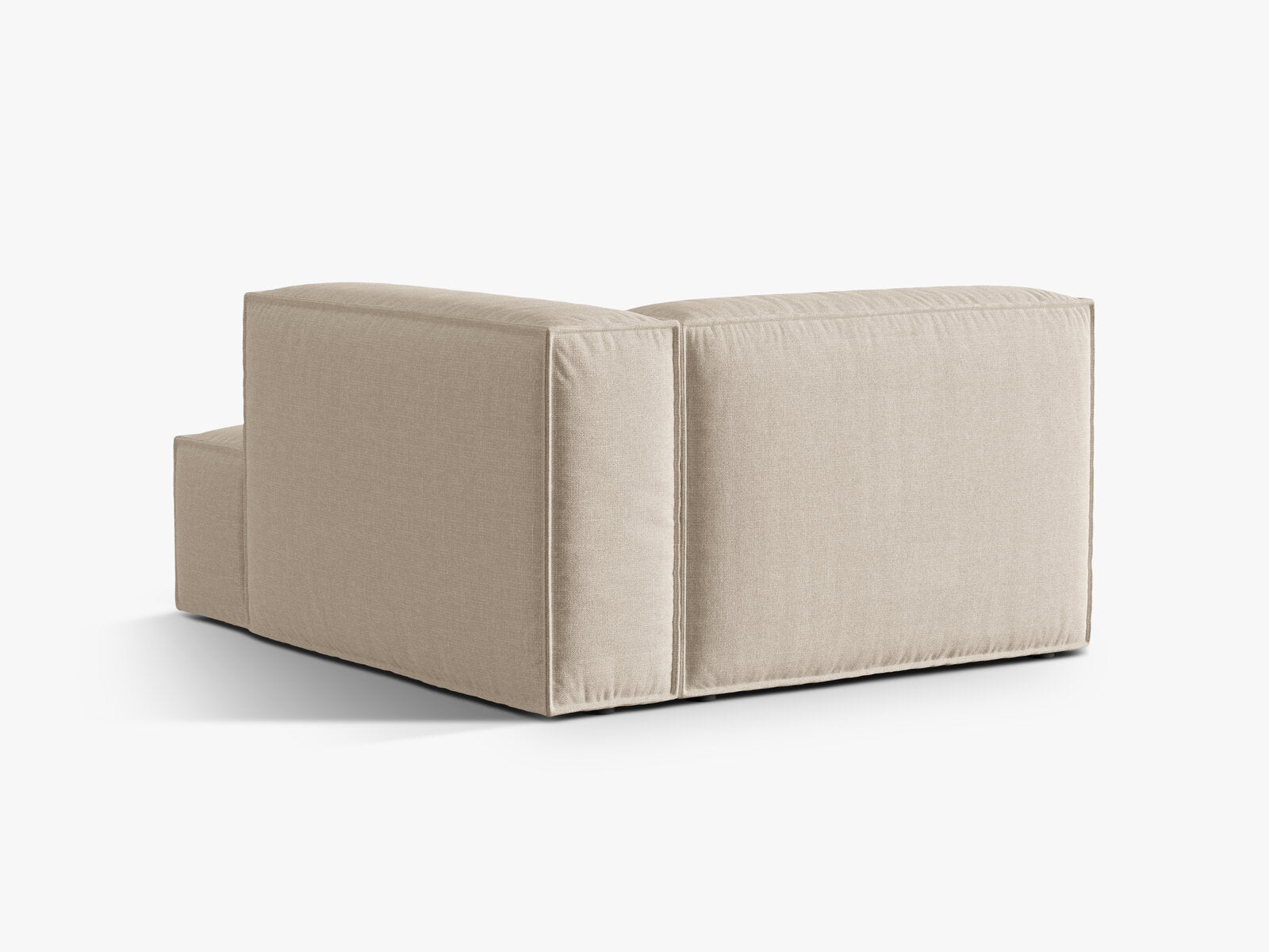 Micadoni Recamiere Nuria 1-Sitzer Rechts Strukturierter Stoff Beige