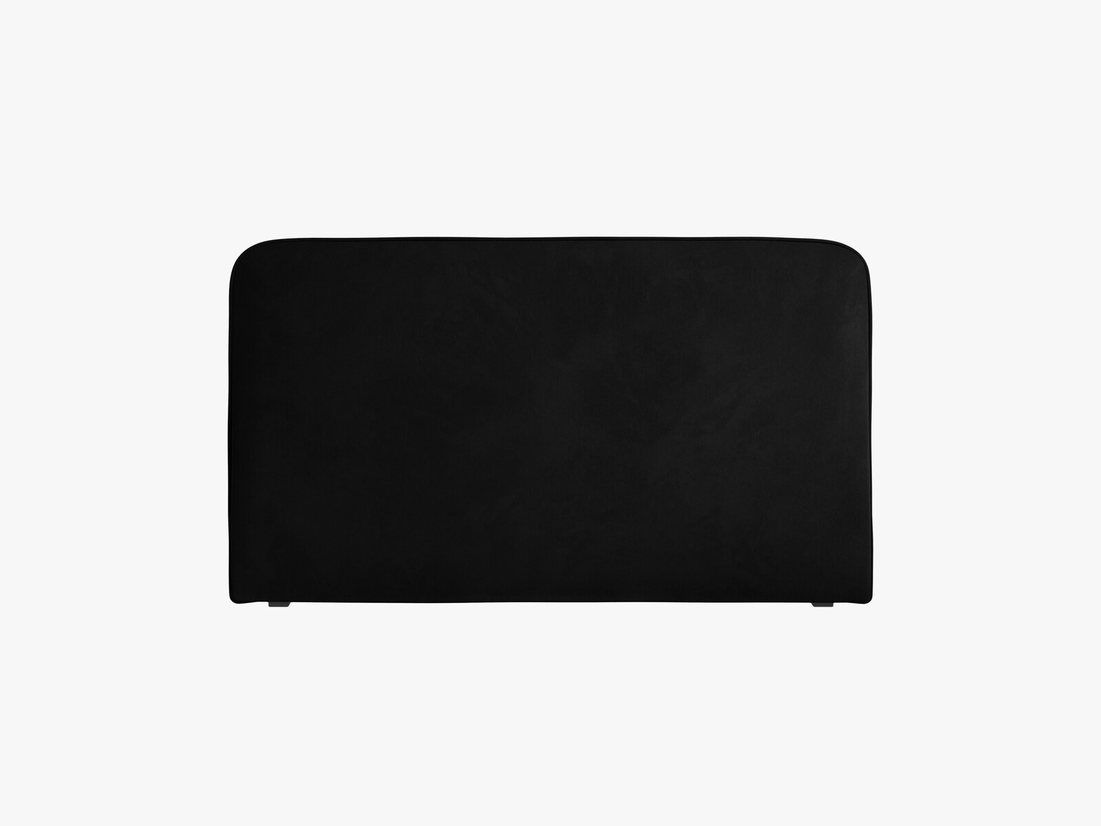Micadoni Jamie Samtiger Kopfteil 140 cm (H 95 cm) Samt Paris Schwarz 180x95