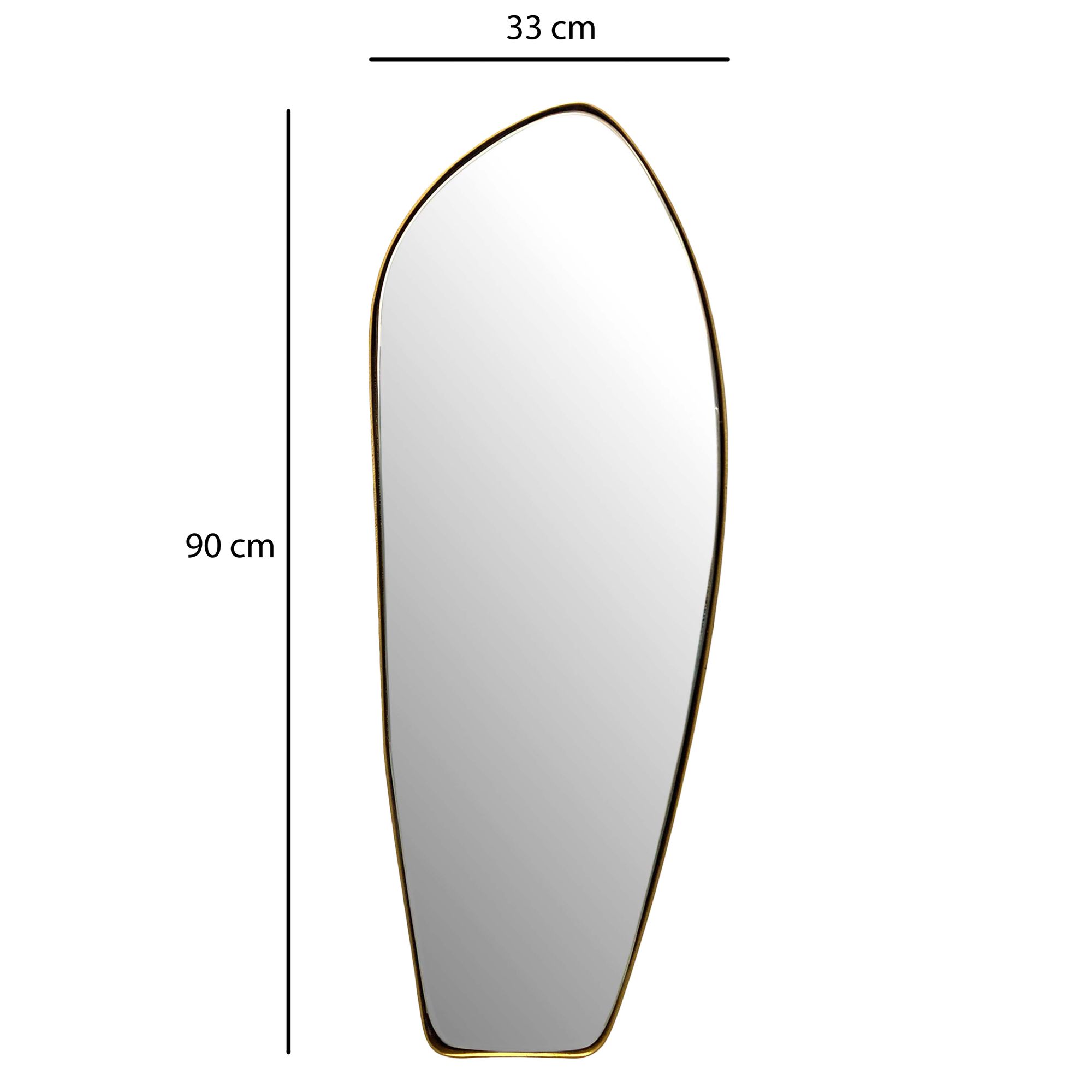 Wandspiegel Risor Gold 33 × 2,5 × 90 cm