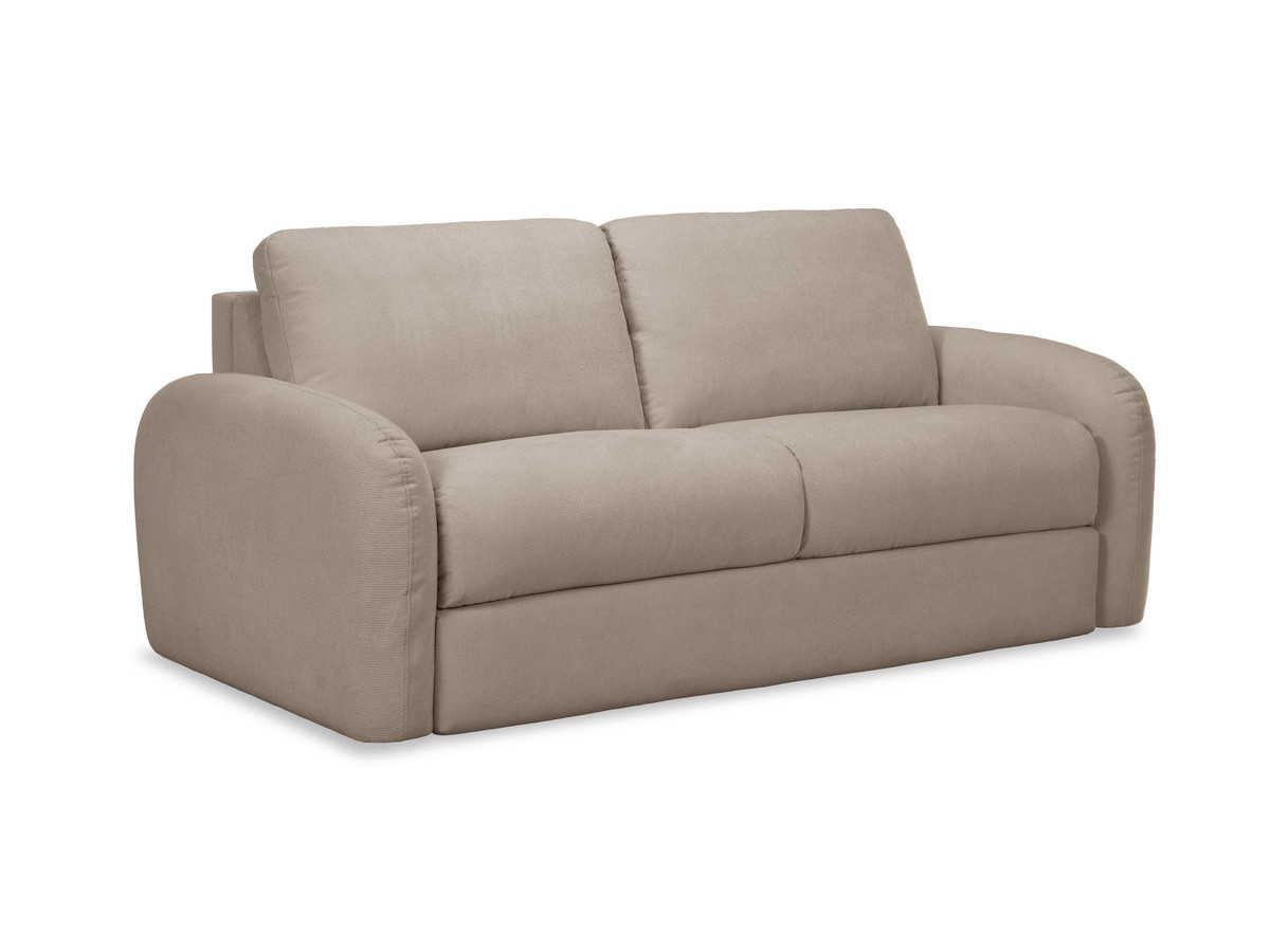 Bobochic Kenan Schlafsofa 3-Sitzer Stoff Taupe, Liegefläche 140 × 196 cm