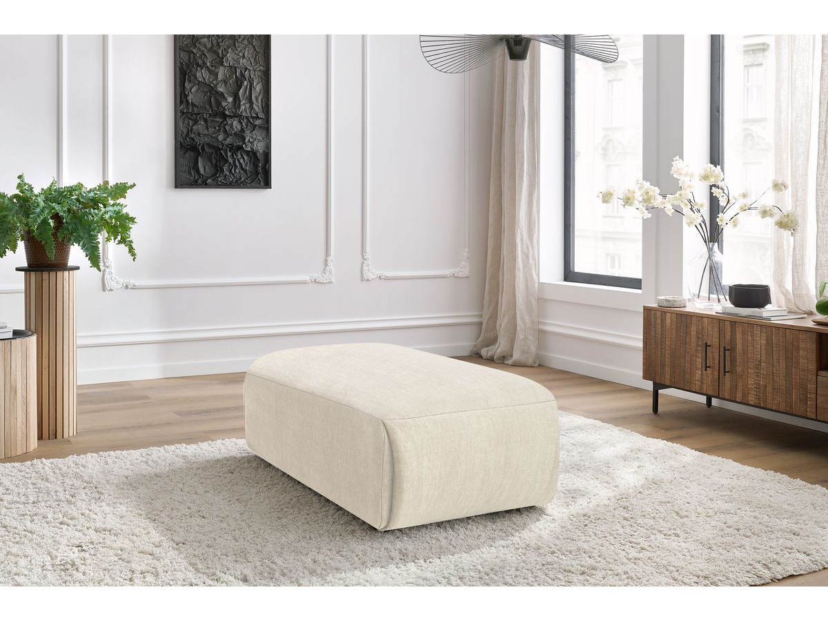 Bobochic Jeanne Pouf 66 × 117 cm Samt Beige